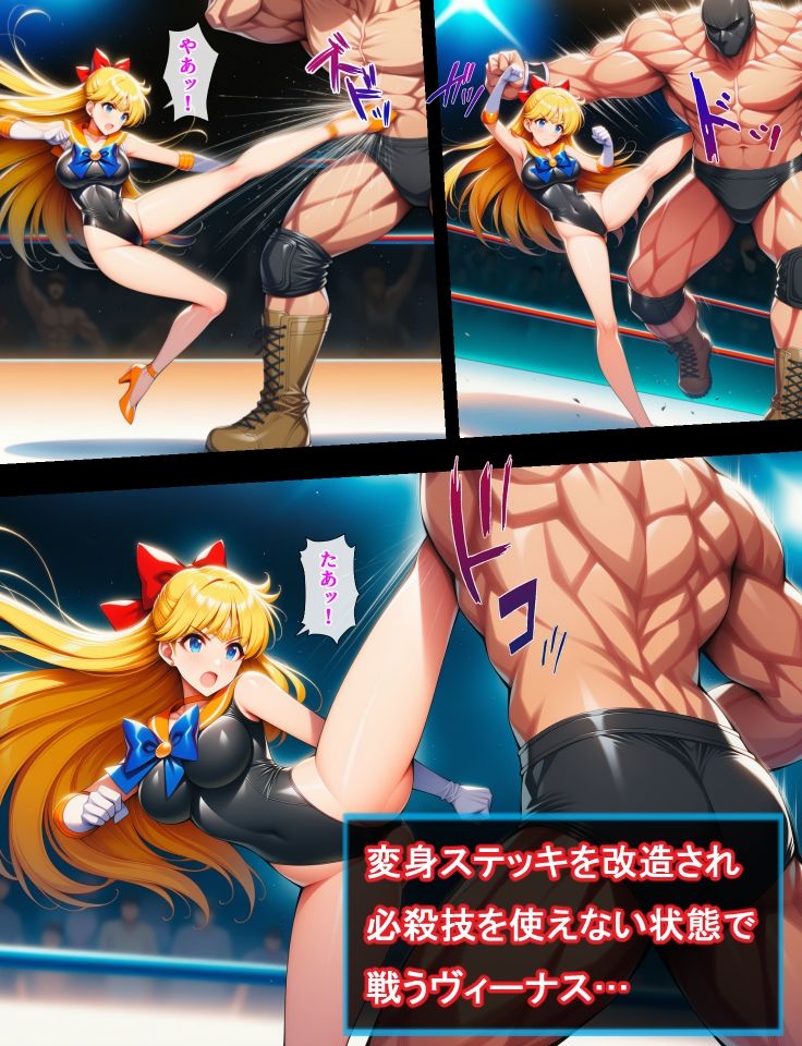 セーラー戦士リメイク  ヴィーナス敗北  ハンディキャップマッチ サンプル2ページ目