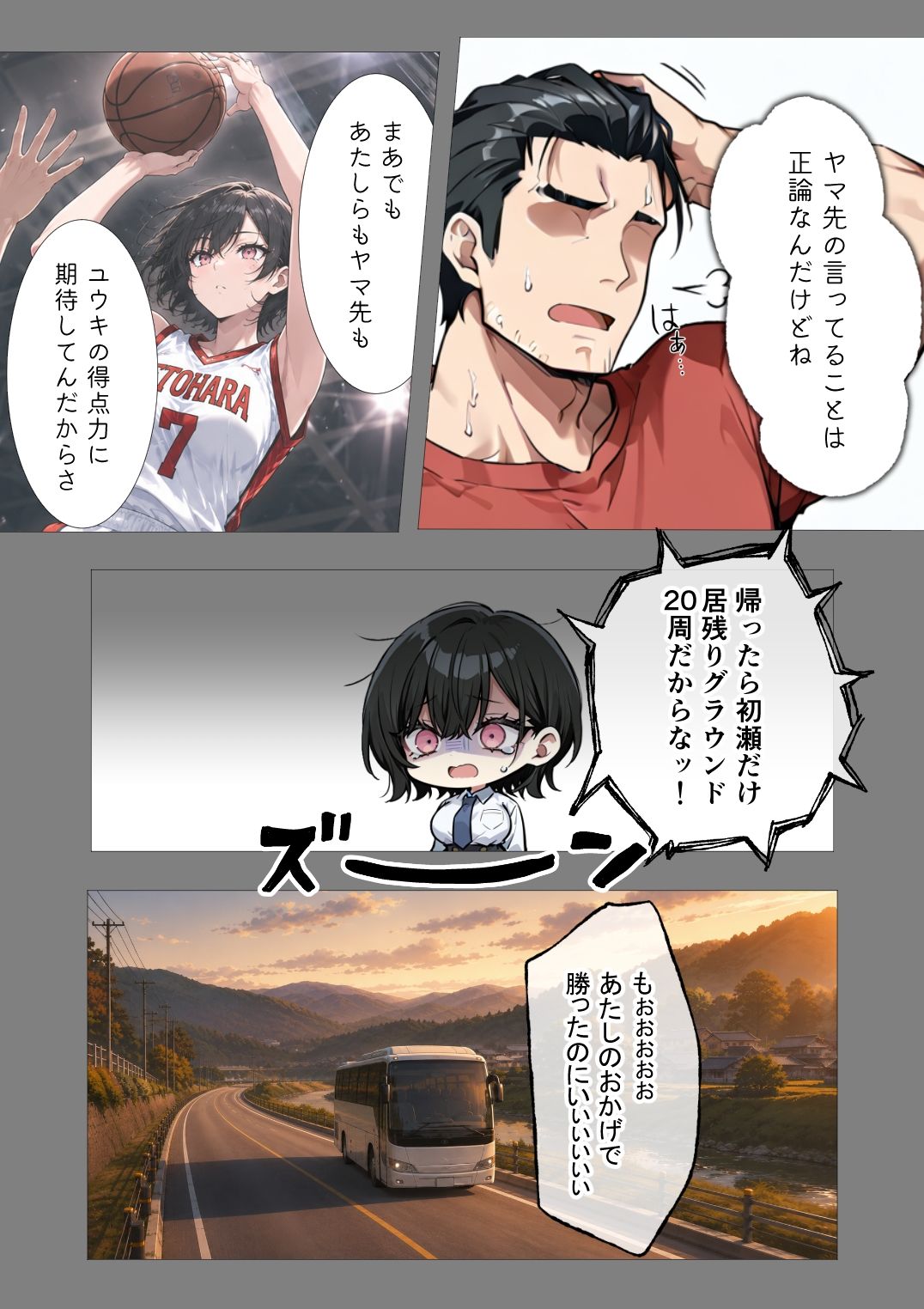 孕トモ-バスケ部顧問に孕まされた親友- サンプル5ページ目