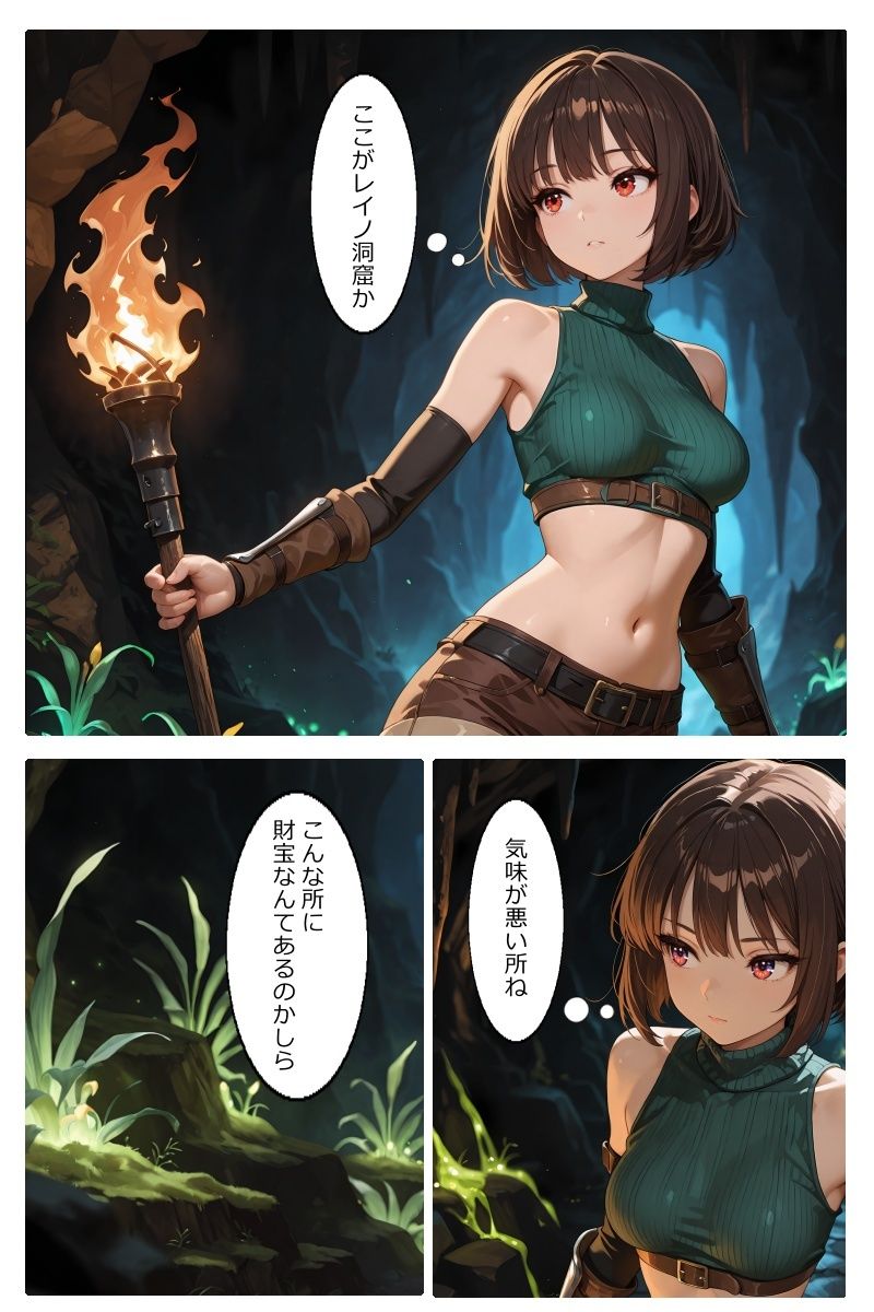 触手に襲われる冒険者の話〜シフ〜 サンプル1ページ目