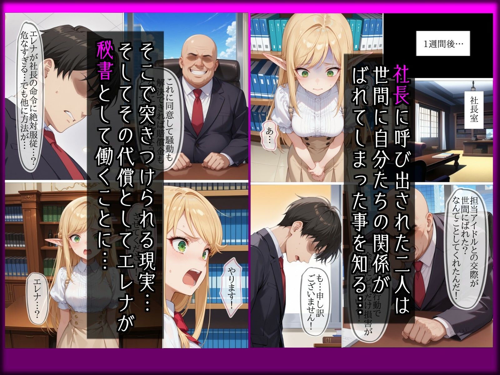 【NTR】彼氏持ち人気アイドルエルフ絶対服従〜社長室で身代わり秘書になった私〜 サンプル3ページ目