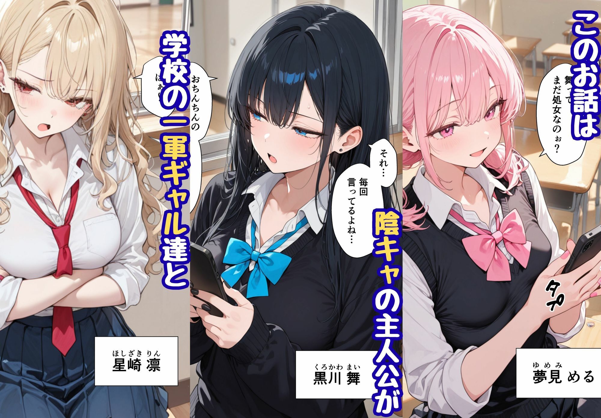 陰キャの僕がデカチンで学園の一軍ギャルとハーレムになった話 サンプル1ページ目
