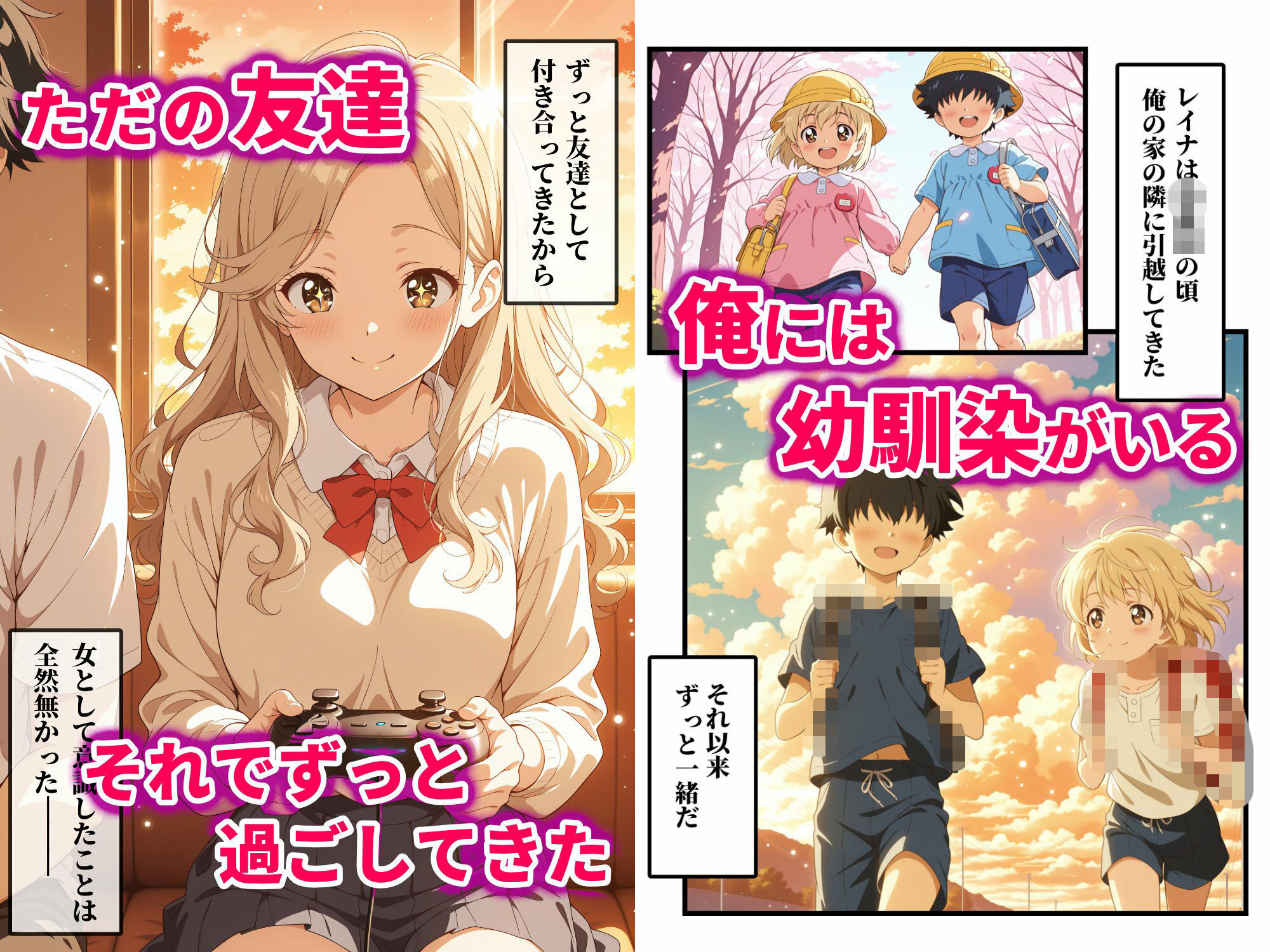 むっちりギャルに成長した幼馴染が、今でも俺の部屋に来るからセックスした話 サンプル1ページ目