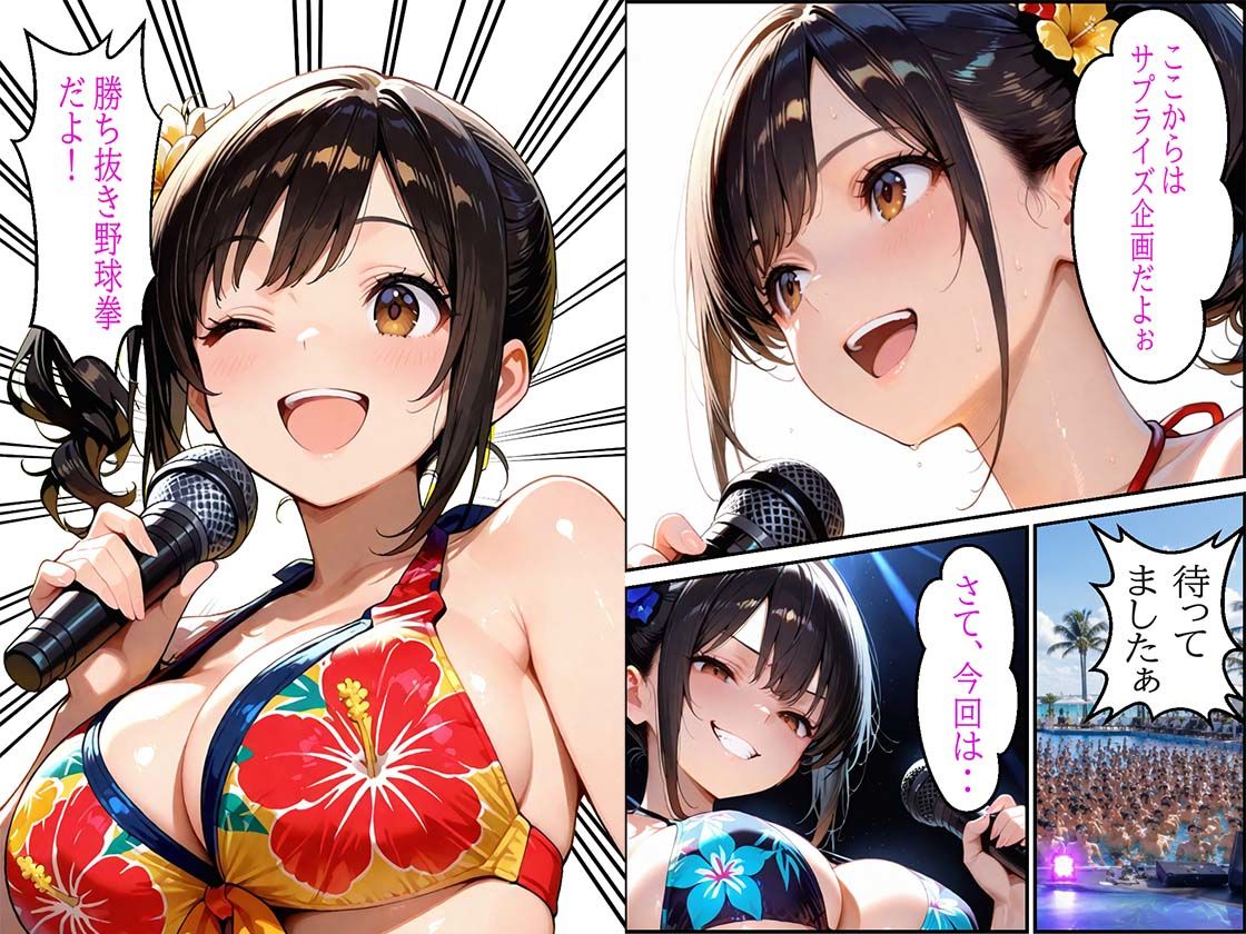 セックスアイドルの水上ライブ勝ち抜き野球拳で中出しセックス サンプル2ページ目