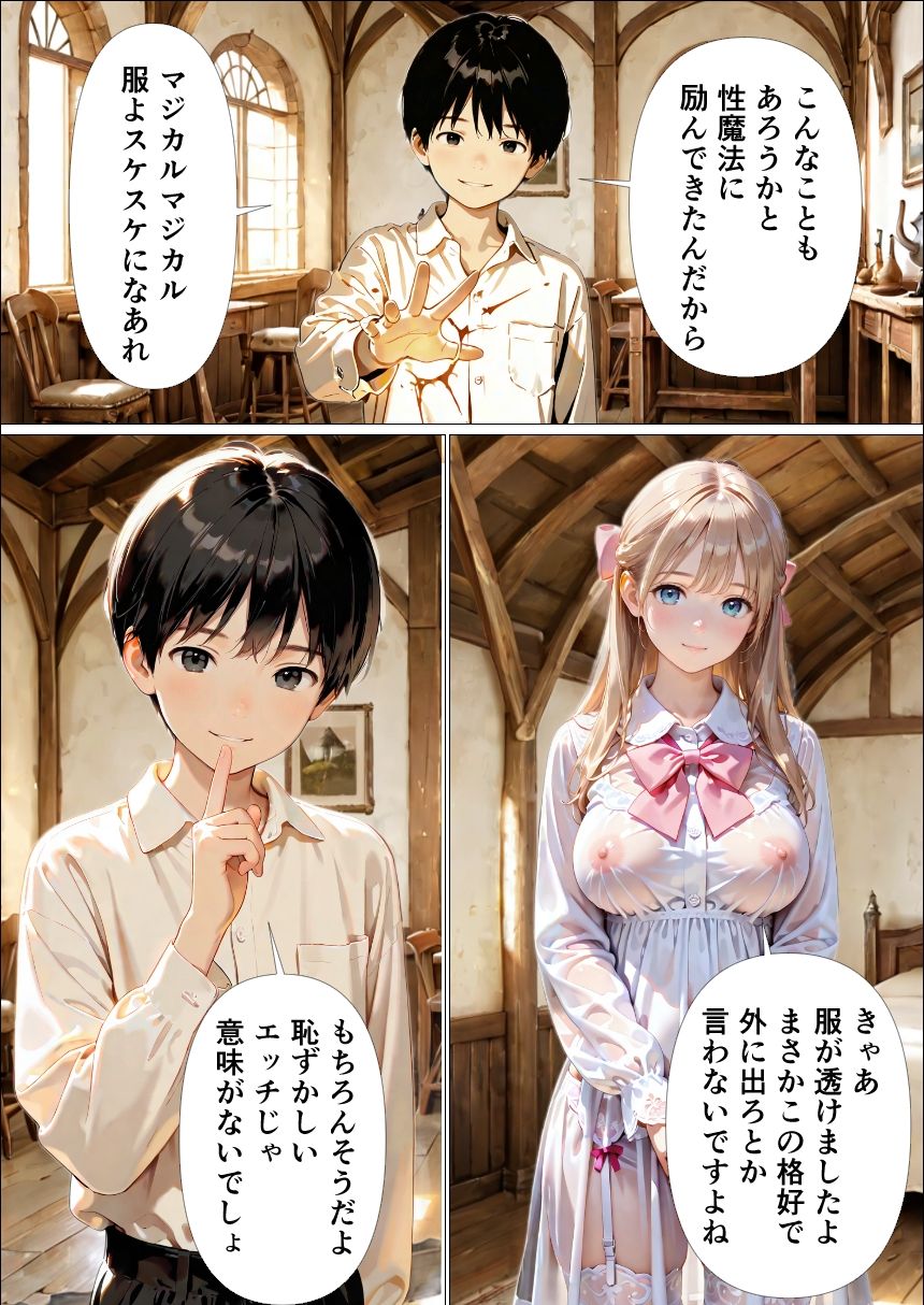 異世界で白魔導士様とマジカルエッチ2  スケスケ服で路上駅弁エッチ サンプル8ページ目