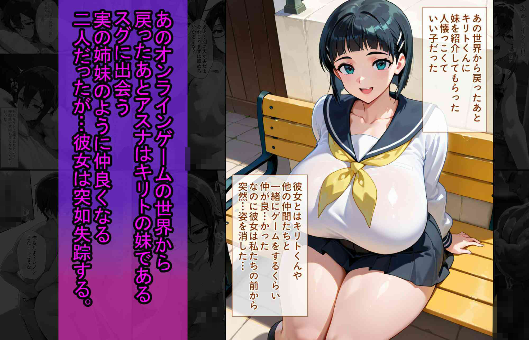 爆乳J●  シノンちゃんが巨根おじさんに寝取られる  話1 サンプル3ページ目