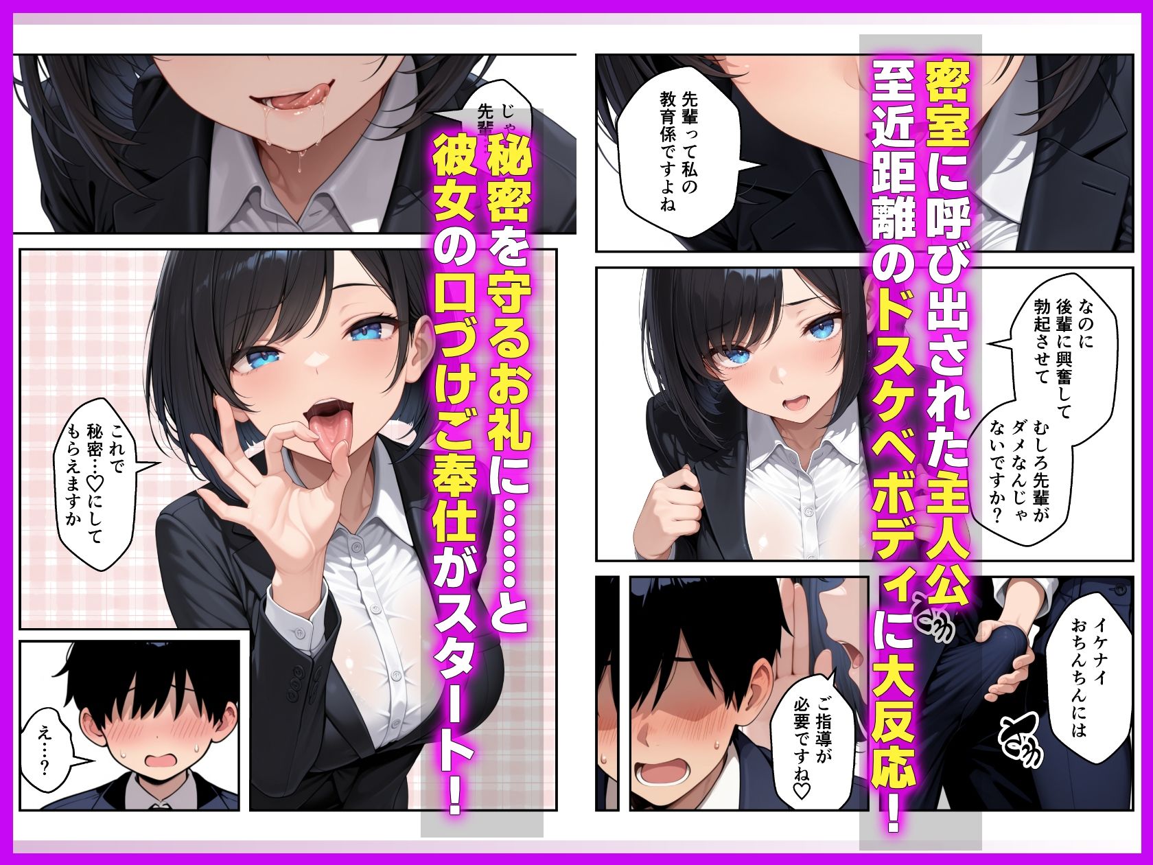見た目120点の後輩新卒OLを教育するはずが逆に射精管理された サンプル2ページ目
