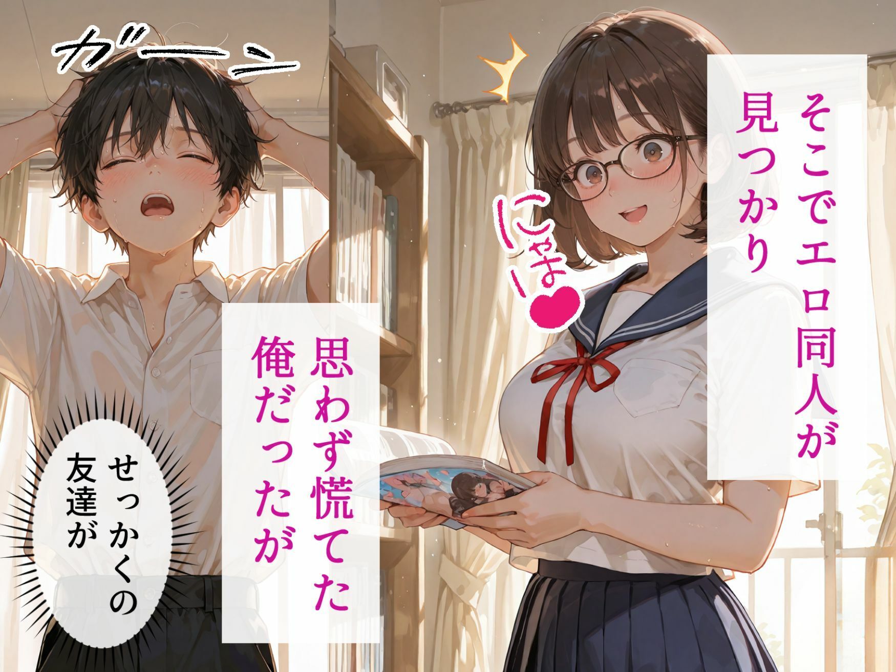 処女と童貞のオタクな二人が発情し過ぎて精液まみれになった件 サンプル5ページ目