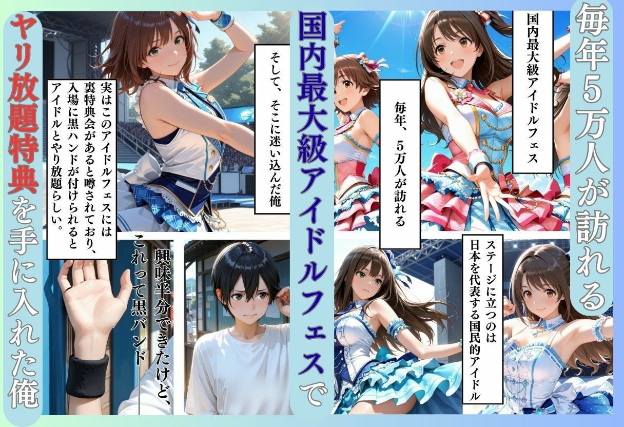 アイドルの裏特典・・・やり放題アイドルフェス サンプル1ページ目