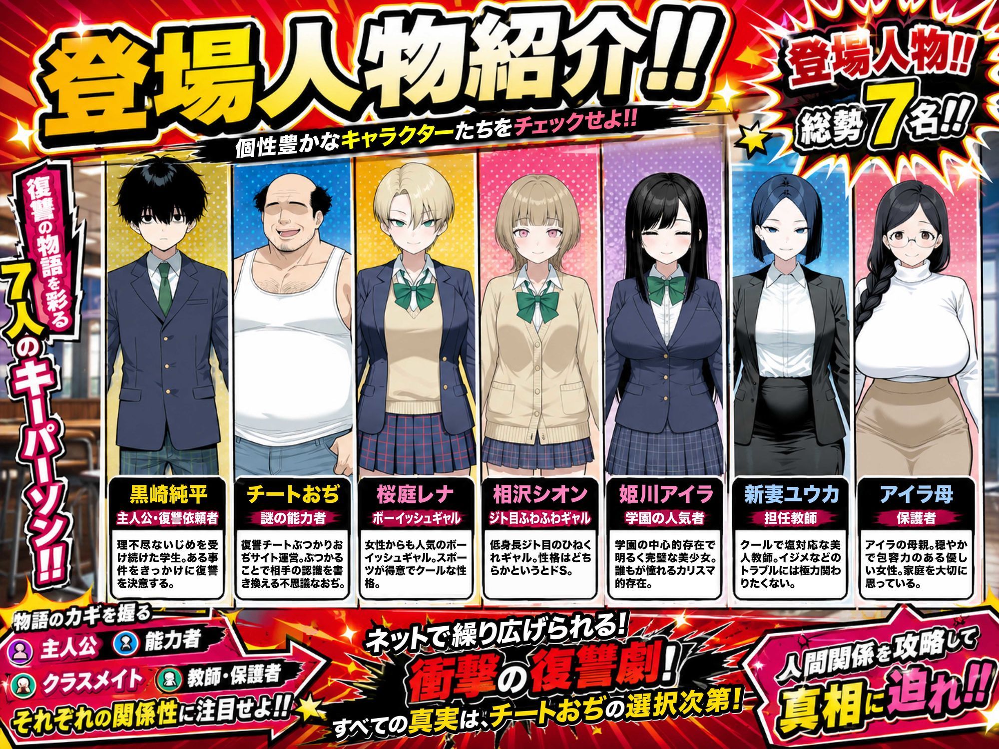 ぶつかりチートおぢEX 復讐代行！集団いじめ加害者を全員意識改変！アヘ顔Wピースさせてみた件〜 サンプル1ページ目