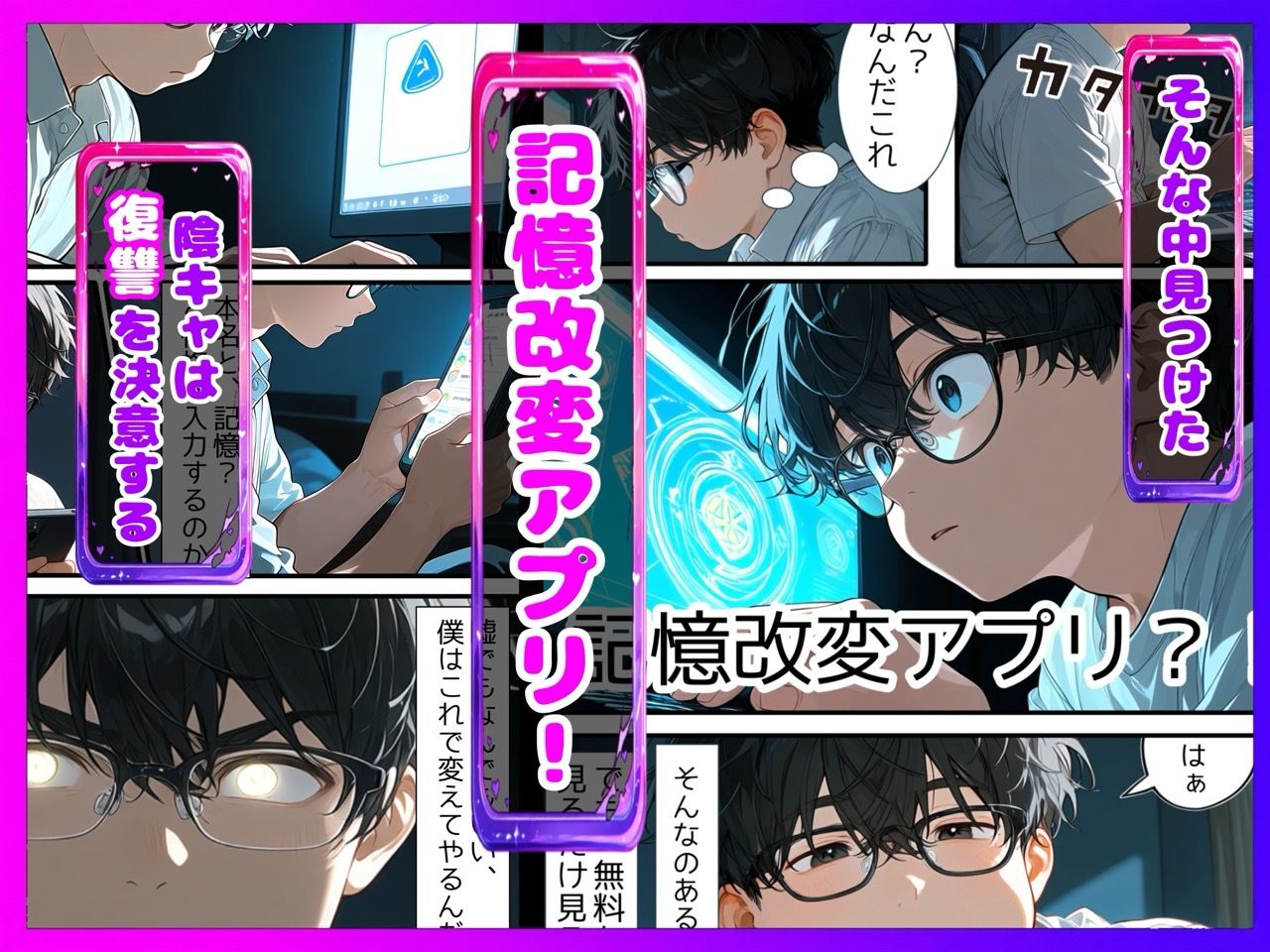 【陰キャ逆転】記憶操作アプリでいじめっ子の巨乳ギャルと清楚系を完堕ちわからせする話 サンプル3ページ目