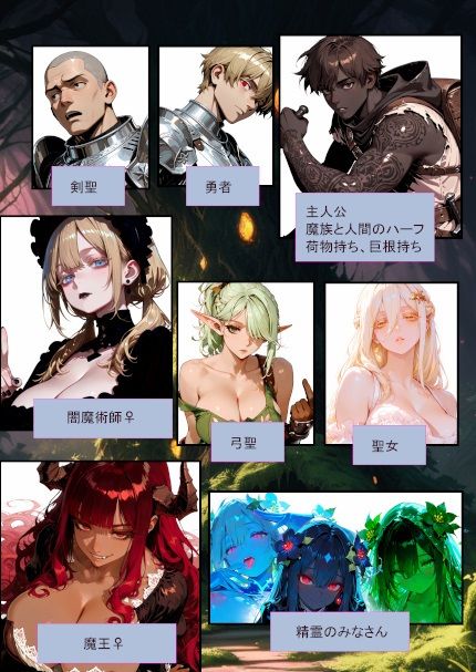 闇魔術師と魔王は巨根を味わいたい サンプル1ページ目