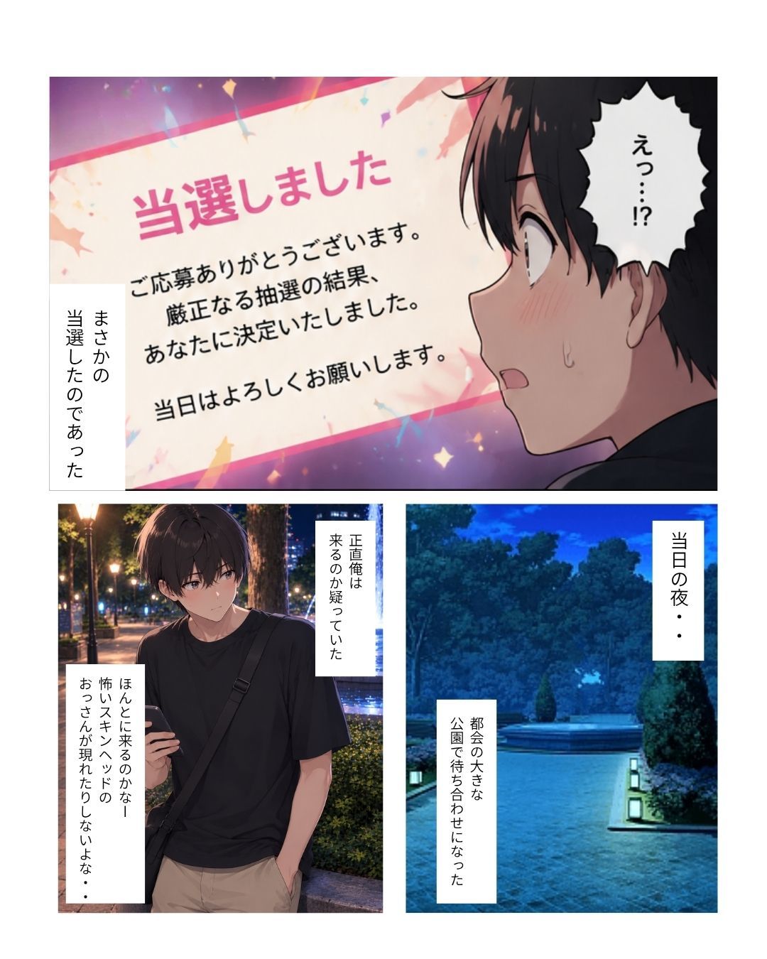 人気裏垢女子のオフパコに行ったら男の娘だった件 サンプル2ページ目