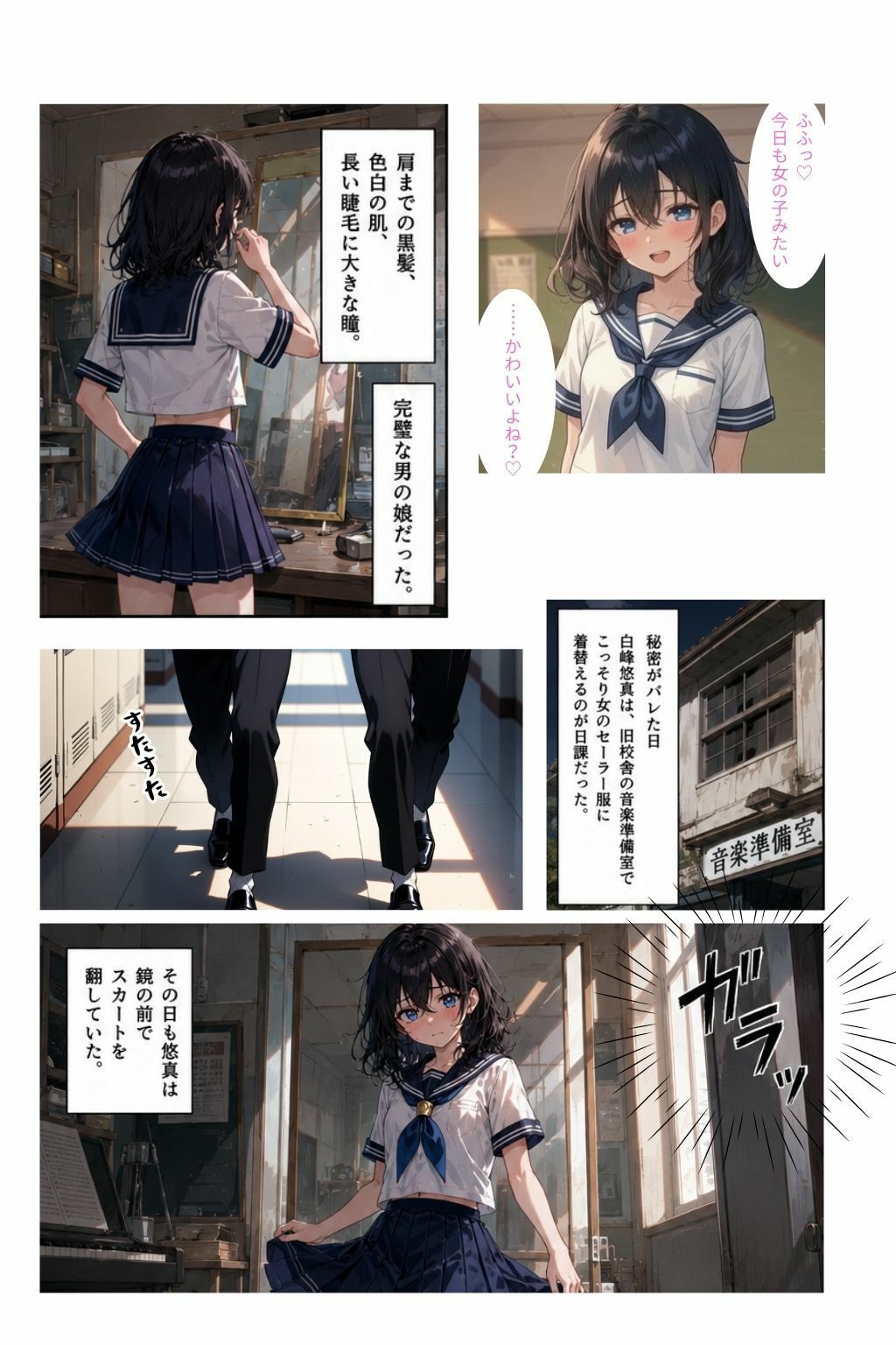 男の娘は今日も犯●れる〜アナル中出し精液まみれの日々〜 サンプル2ページ目