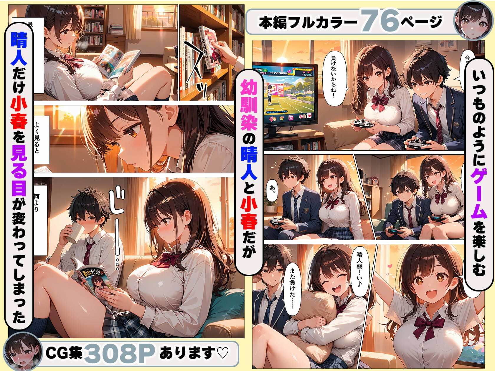 たわわに実った幼馴染は今日も僕の部屋へ入り浸るー初めてのセックスー サンプル3ページ目