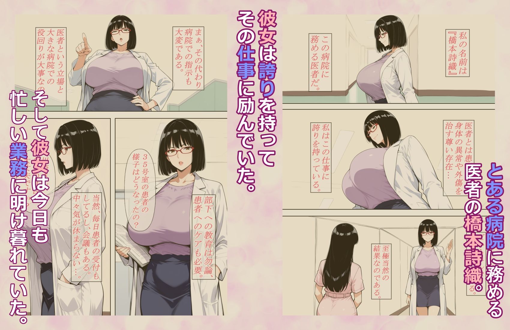 生意気な巨乳美人女医に憑依したのでド変態オナニーしてやる！！ サンプル1ページ目
