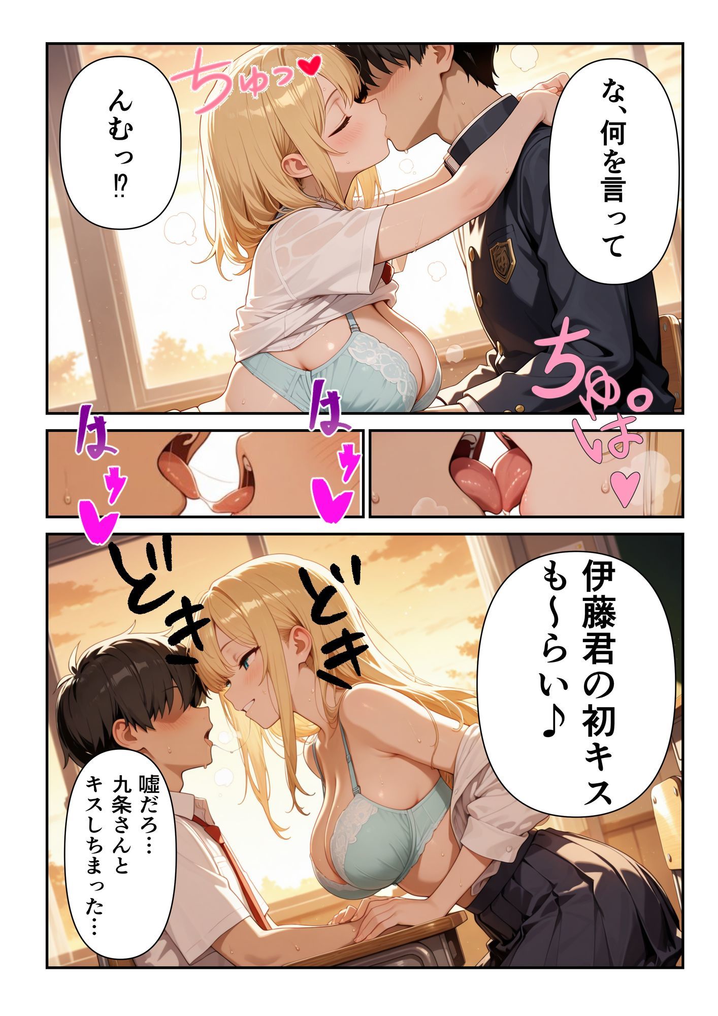 クラスの金髪ギャルが性欲モンスターだった サンプル8ページ目