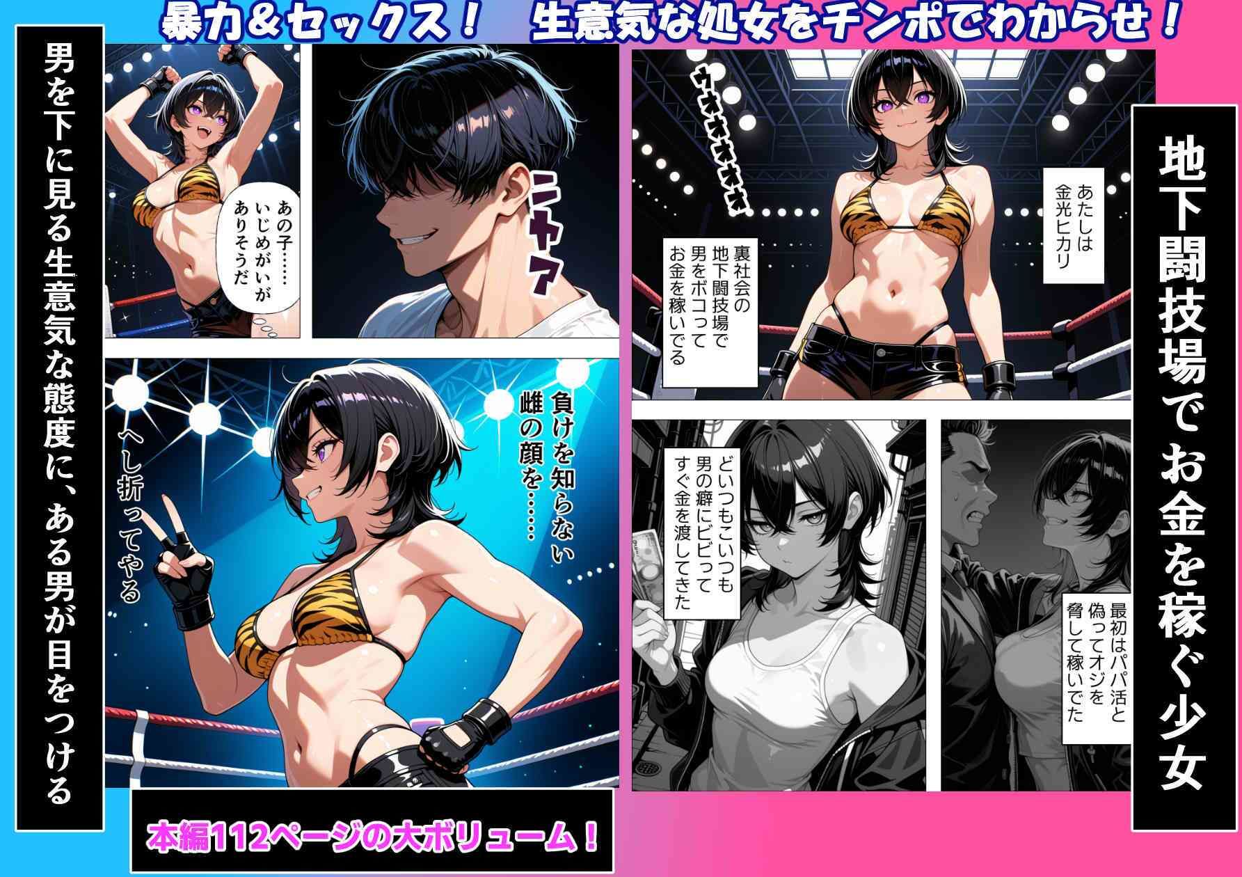 格闘少女わからせ快楽堕ち サンプル2ページ目