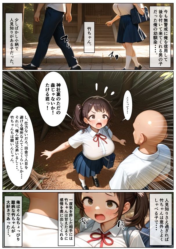 女の子になった内気な幼馴染に俺は・・・。 サンプル2ページ目