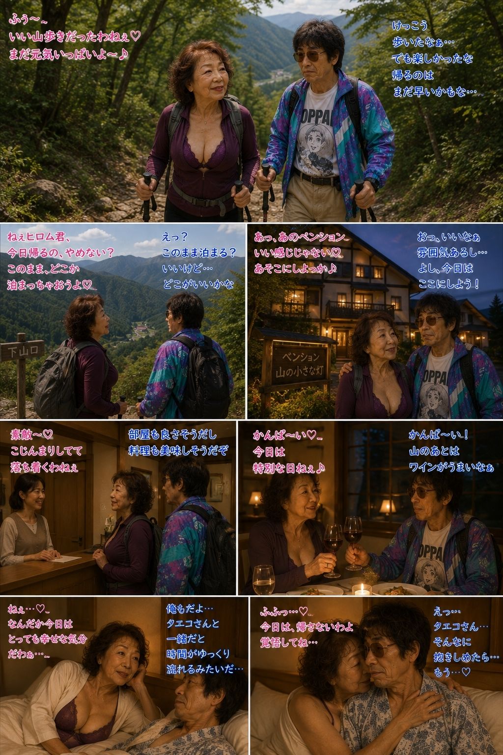 妙子（タエコ）と弘（ヒロム）16 妙子と弘の軽登山編 サンプル9ページ目