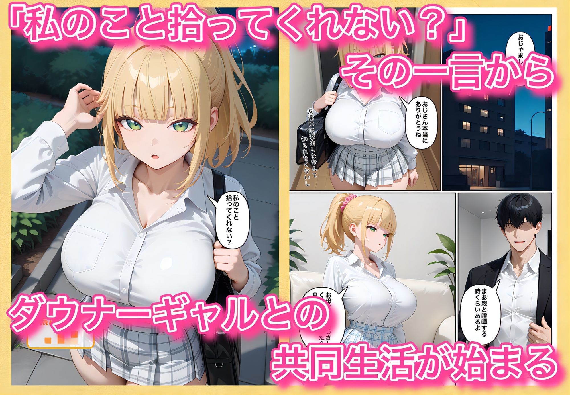 ギャルを拾ったら 拾ったダウナーギャルが毎日つまらなそうにヌいてくれる話 サンプル1ページ目