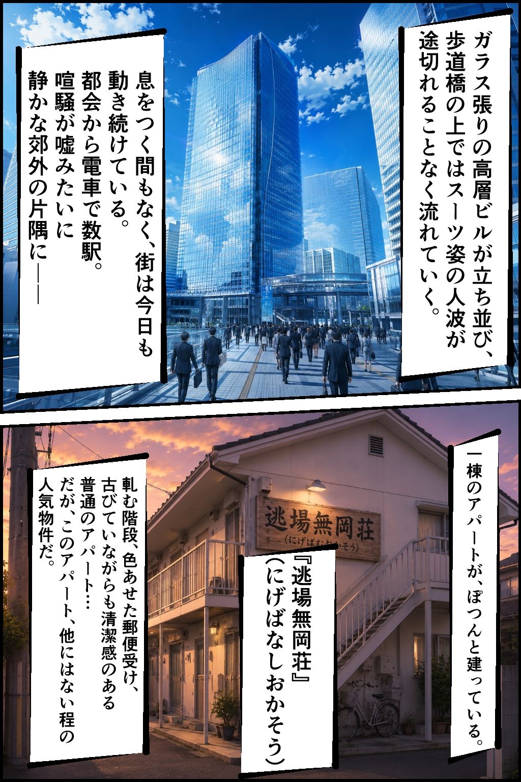 訳あり美女限定アパート！逃場無犯荘  大家に調教される逃亡メスたち  橘葵編 サンプル1ページ目