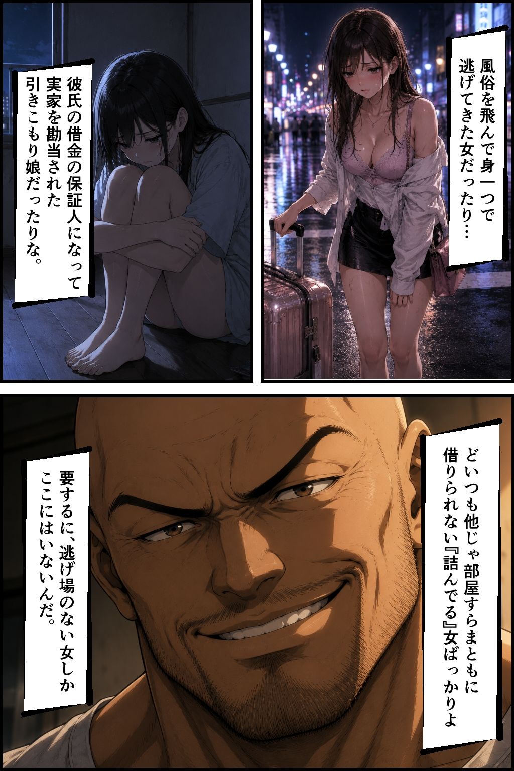 訳あり美女限定アパート！逃場無犯荘  大家に調教される逃亡メスたち  橘葵編 サンプル4ページ目