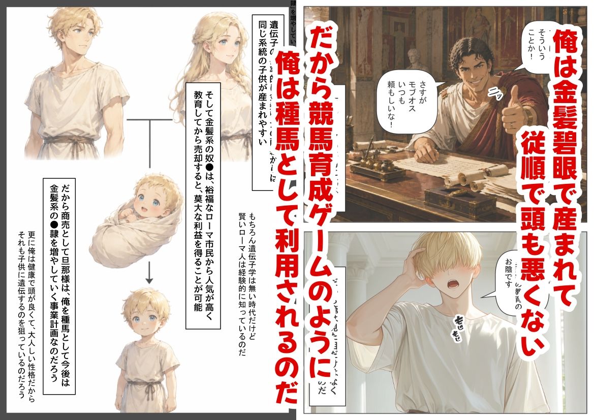古代ローマ帝国の●隷転生したら、エロすぎた〜 サンプル3ページ目