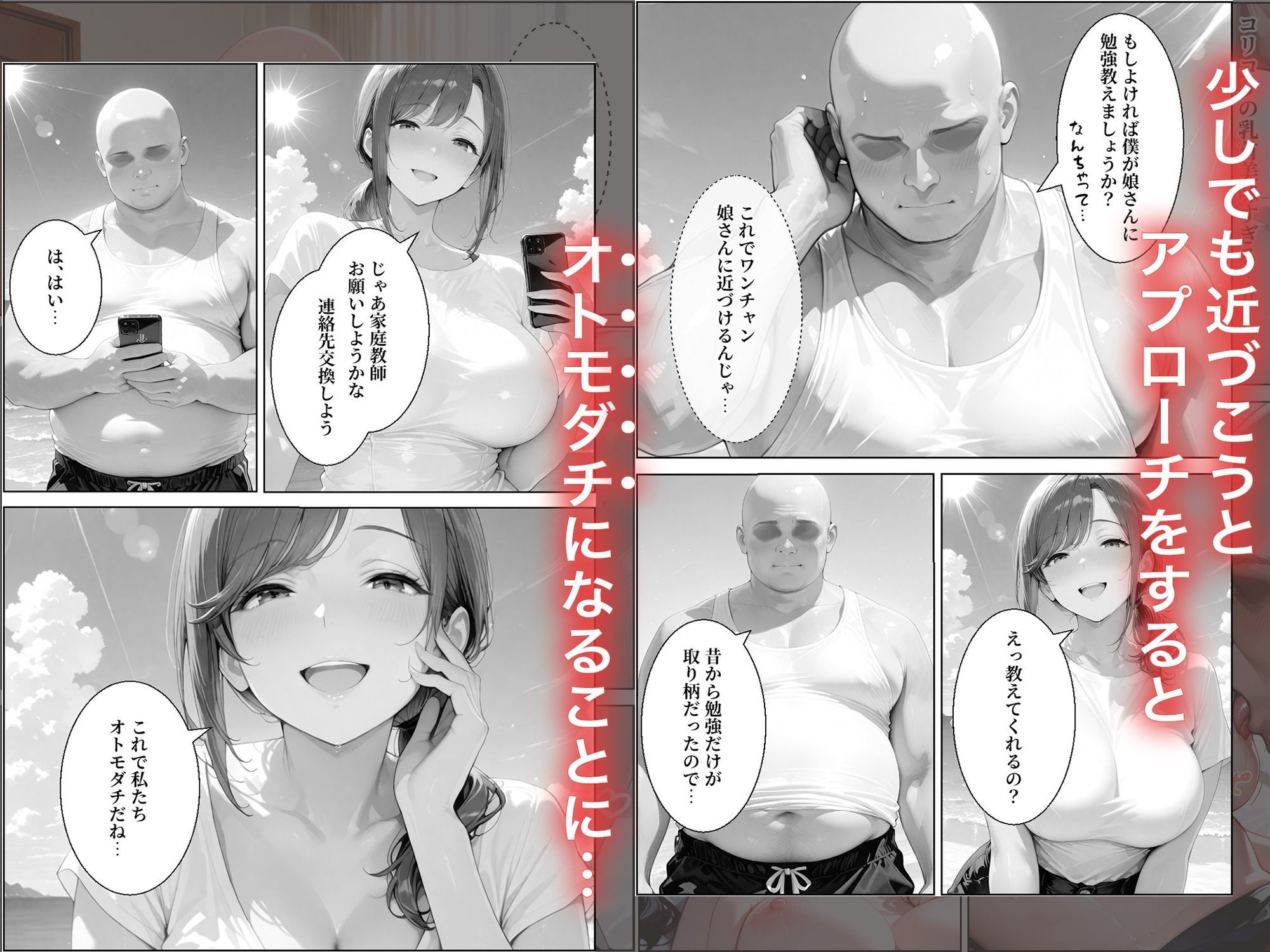 海で出会ったシングルマザーに誘惑されて生ハメセックスしちゃった話 サンプル2ページ目