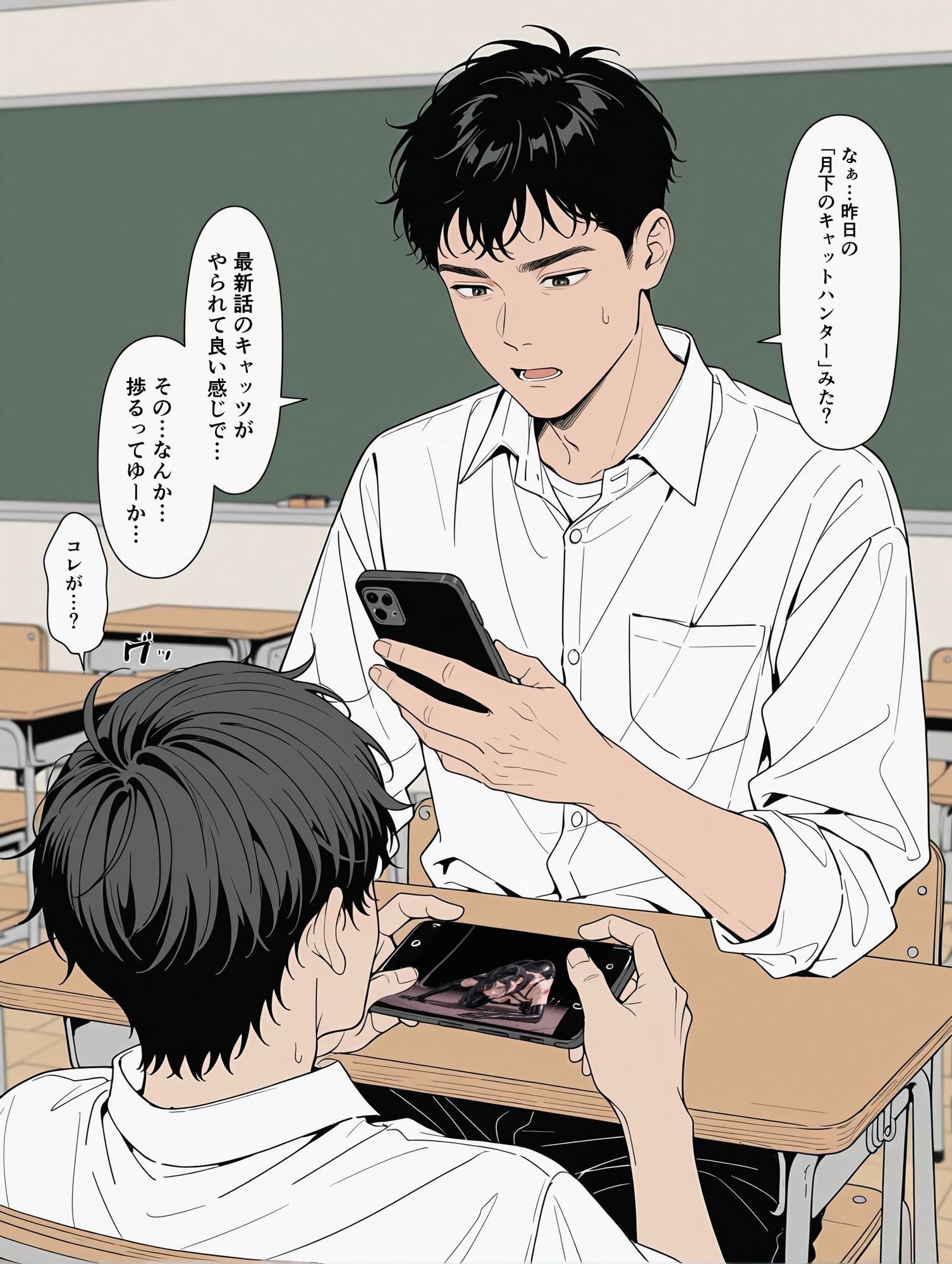 推しアニメが同じだっただけなのに サンプル2ページ目