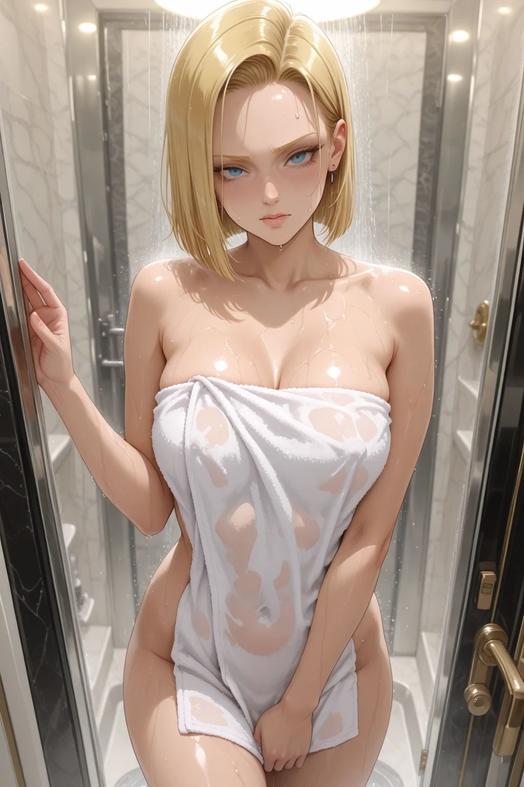42枚【18号 ×ベジータ】大嫌いな上司に シャワー中に犯●れ、イラマ●オ、 生中出し、お掃除フ●ラの無限ループ 2 サンプル2ページ目