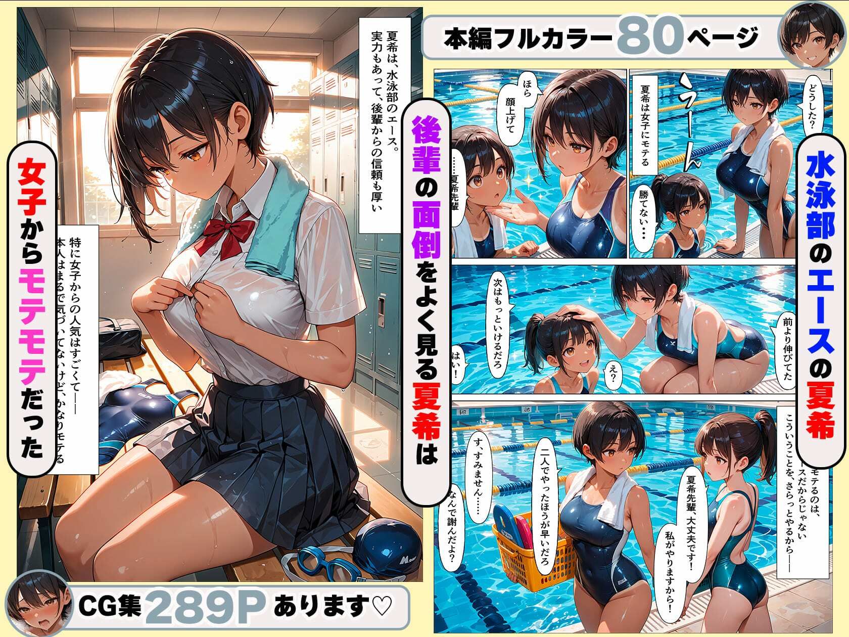 ボーイッシュな幼馴染とラッキーハプニングで初めてのイチャラブSEX サンプル2ページ目