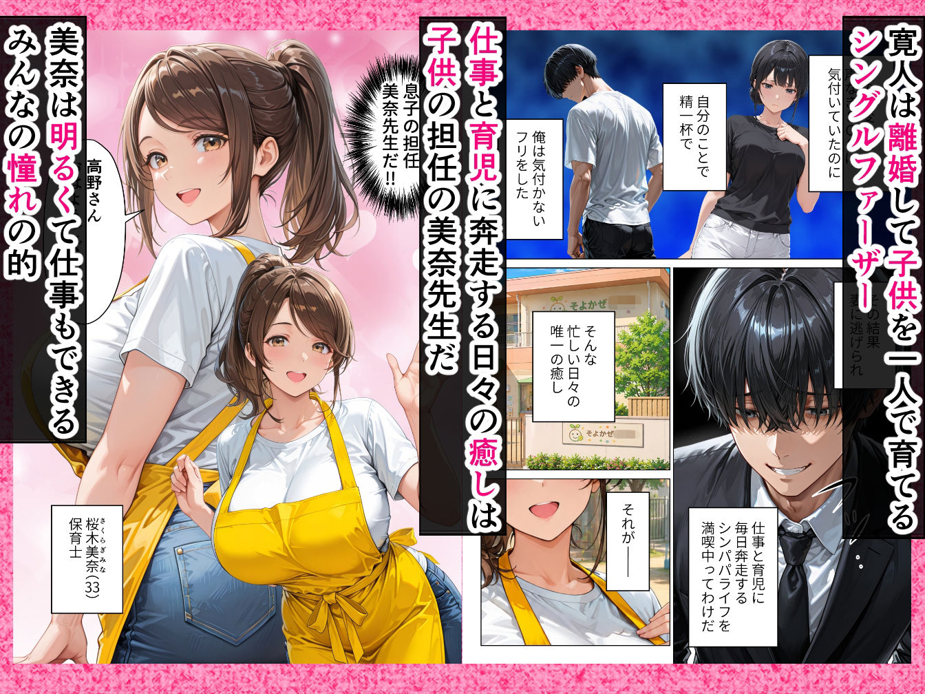 不妊に悩む人妻保育士に快楽を教え込んだら俺にだけメスの顔を見せてくれるようになった話 サンプル1ページ目