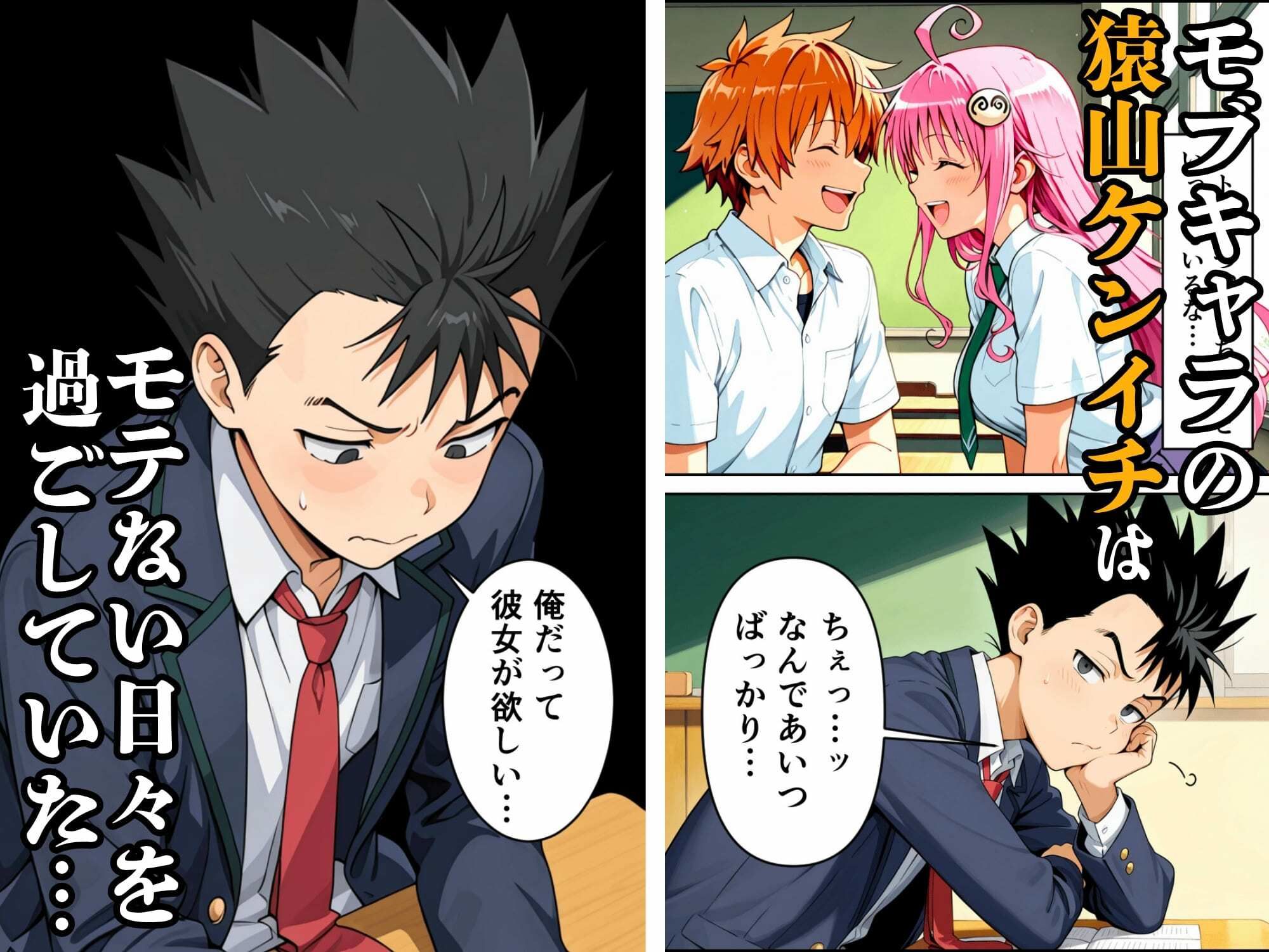 猿山が学園を支配しヒロインを蹂躙する話 サンプル1ページ目