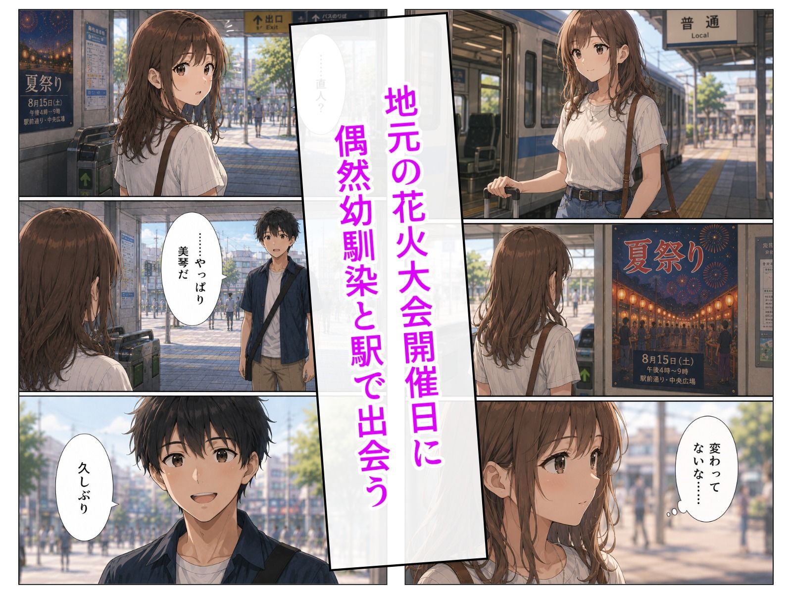 夏祭りのあと、浴衣姿の幼馴染と。 サンプル2ページ目