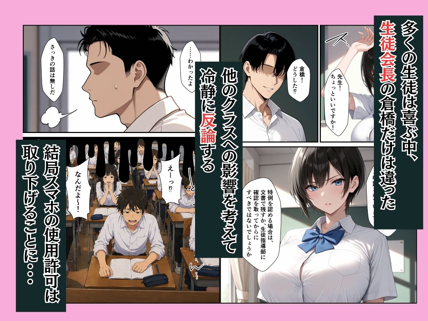 爆乳生徒会長は裏垢配信者だった！？呼び出して性指導したらメス堕ちした話 サンプル2ページ目