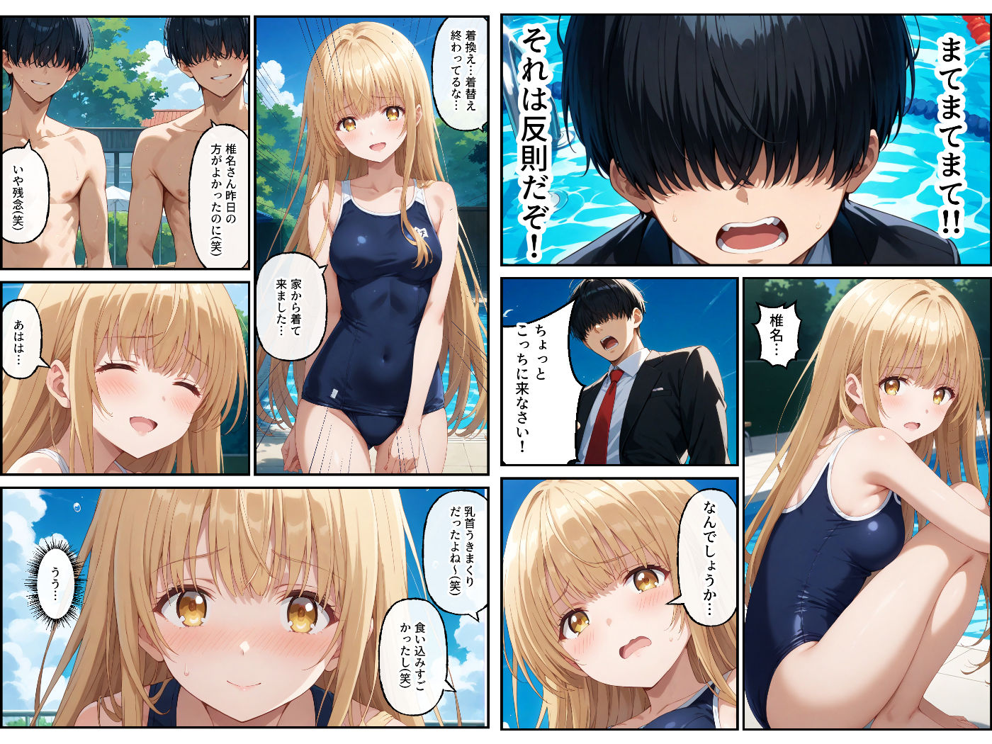 昭和教師法案で無双するおれ2〜水泳補修で変わり果てた天使さまの成れの果て〜 サンプル4ページ目