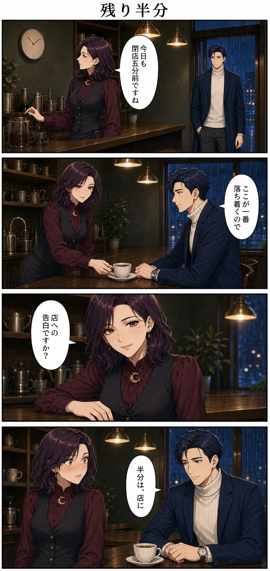 閉店五分前、恋は半分（10ページ） サンプル1ページ目