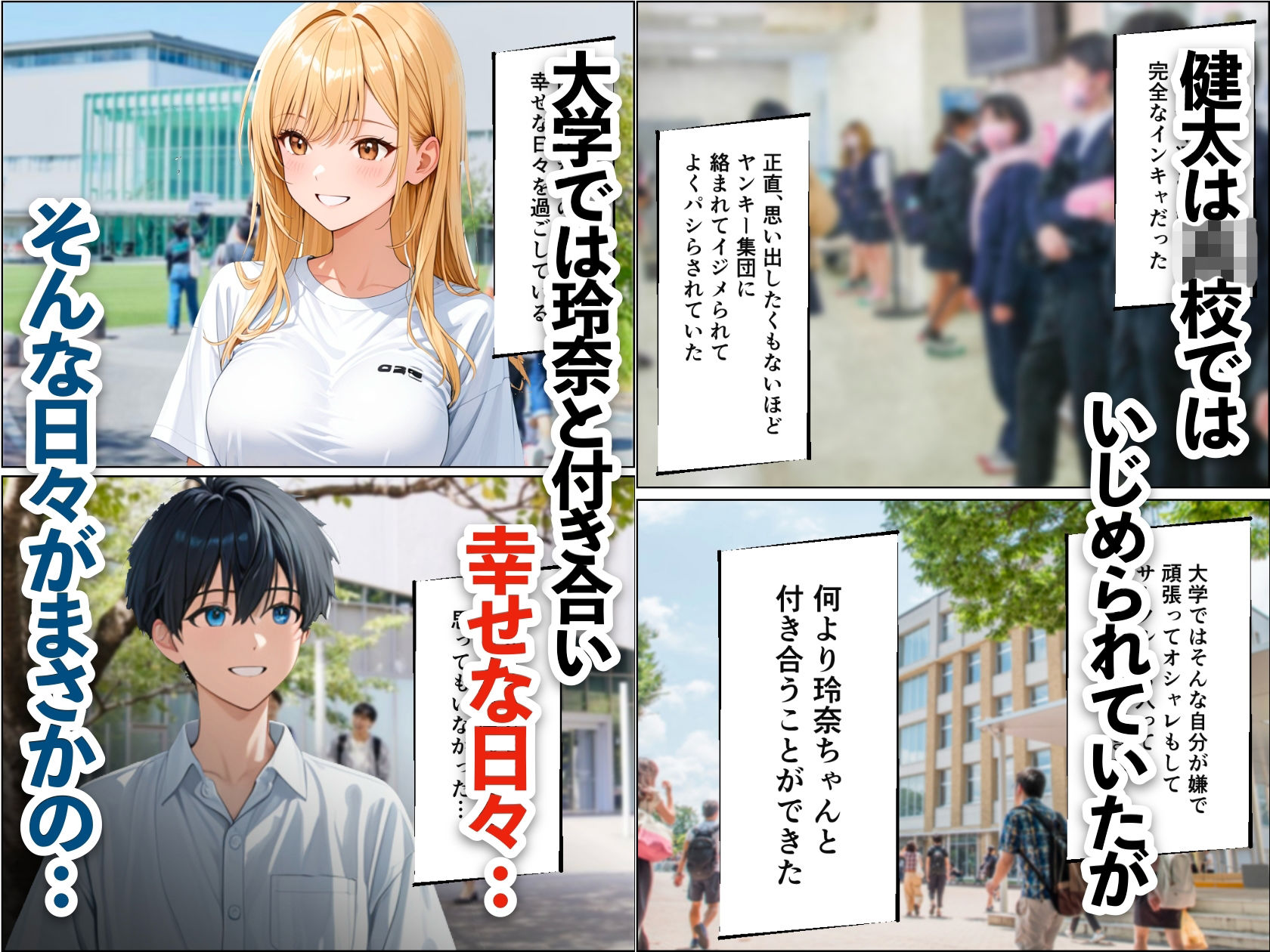 水着デート中の大好きな彼女を目の前で寝取られた話 サンプル2ページ目