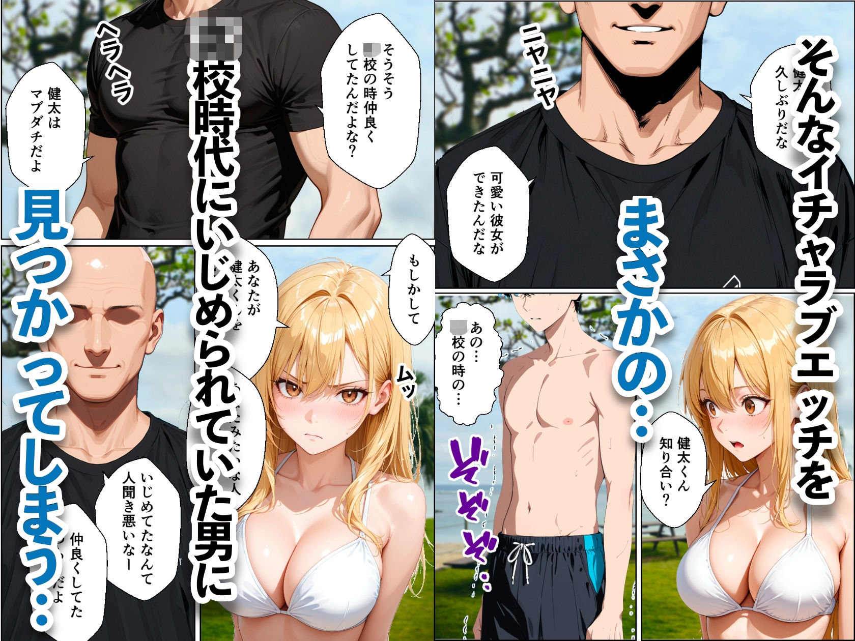 水着デート中の大好きな彼女を目の前で寝取られた話 サンプル7ページ目