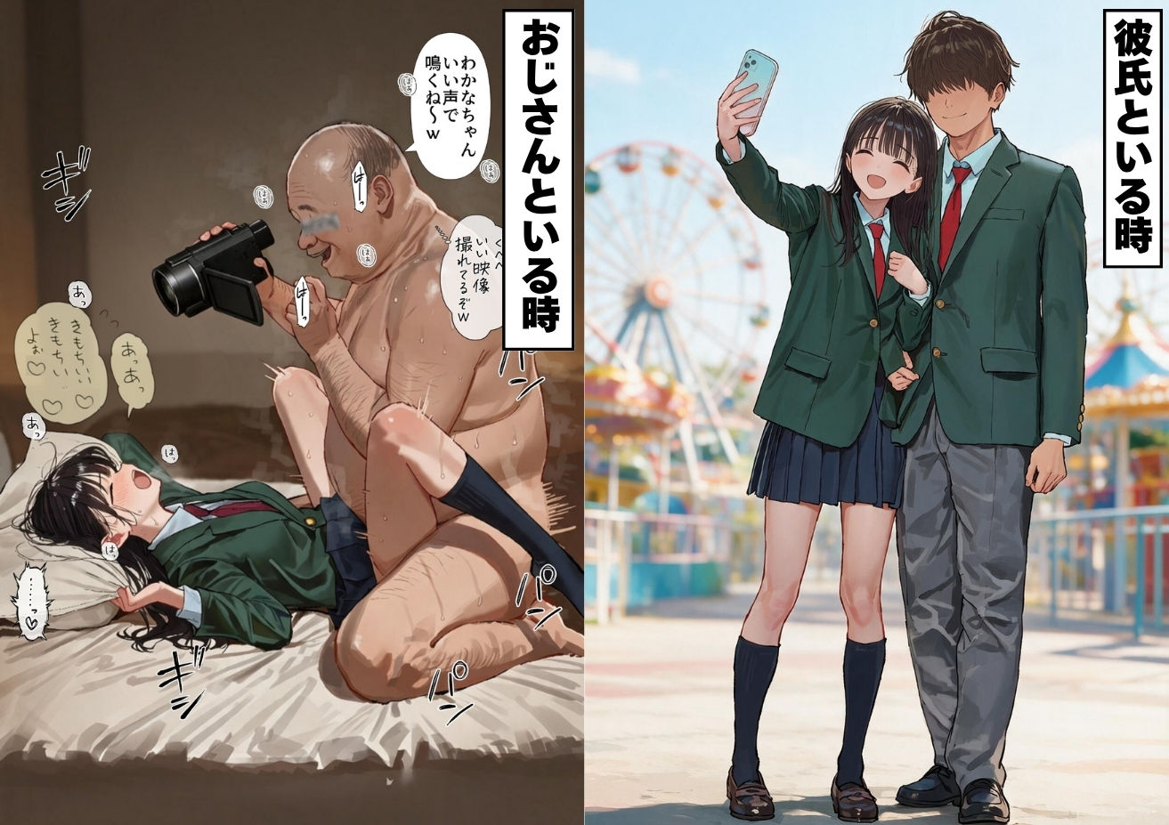 【素人ハメ撮りファイル1巻】僕の知らない所でおじさんと交尾する彼女、わかな（80/56/84） サンプル10ページ目