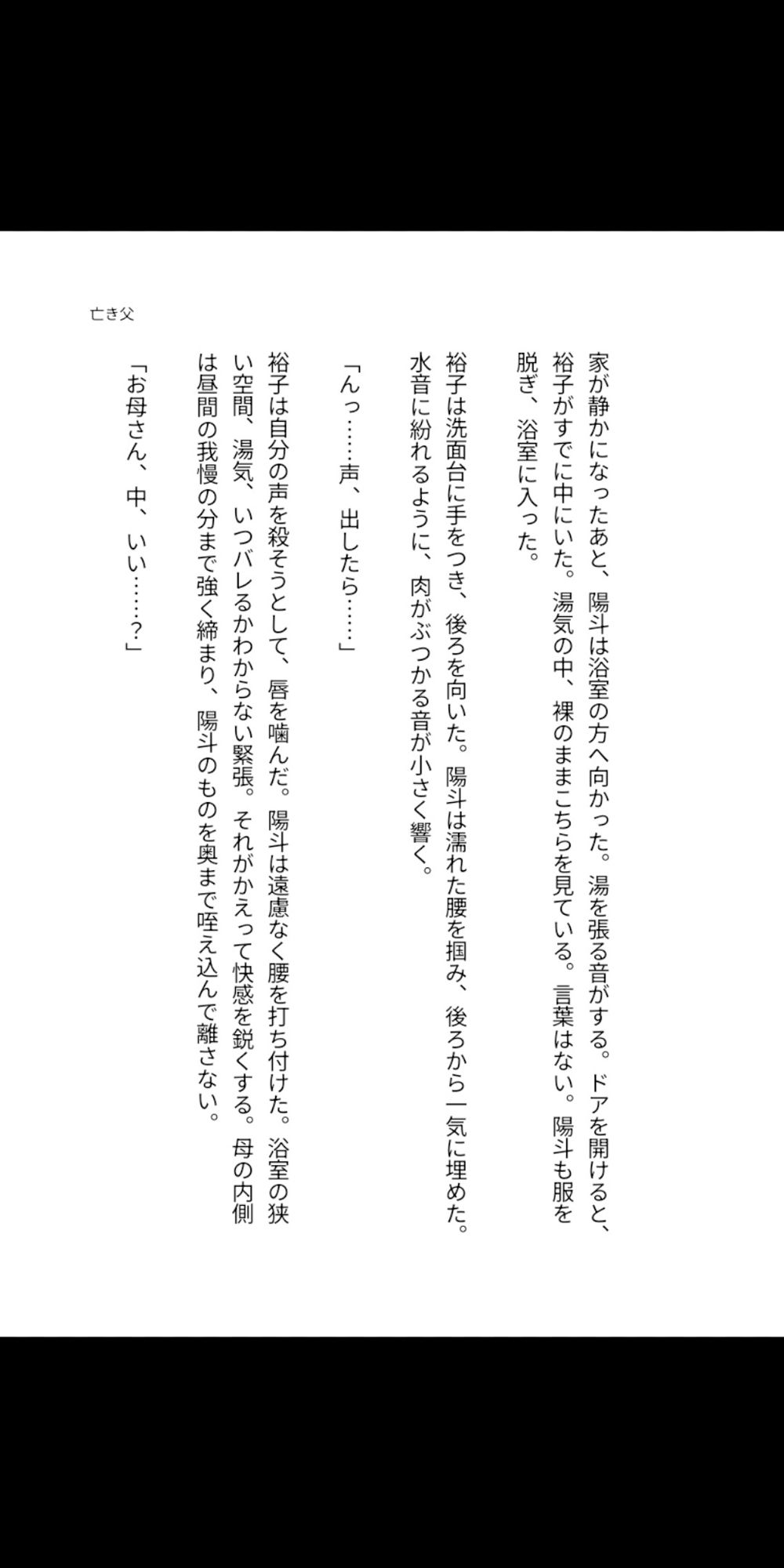 亡き父のいない夏、鍵をかけない母の部屋――四十路の豊満な肉体が息子を受け入れ、子宮で精を求め続けるまでの背徳同居 サンプル2ページ目