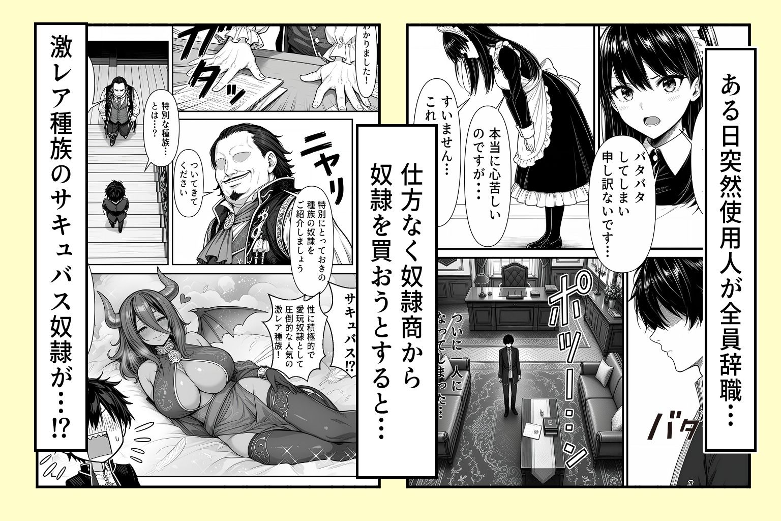 貧相な奴●サキュバスの’ご飯’をお世話します サンプル2ページ目