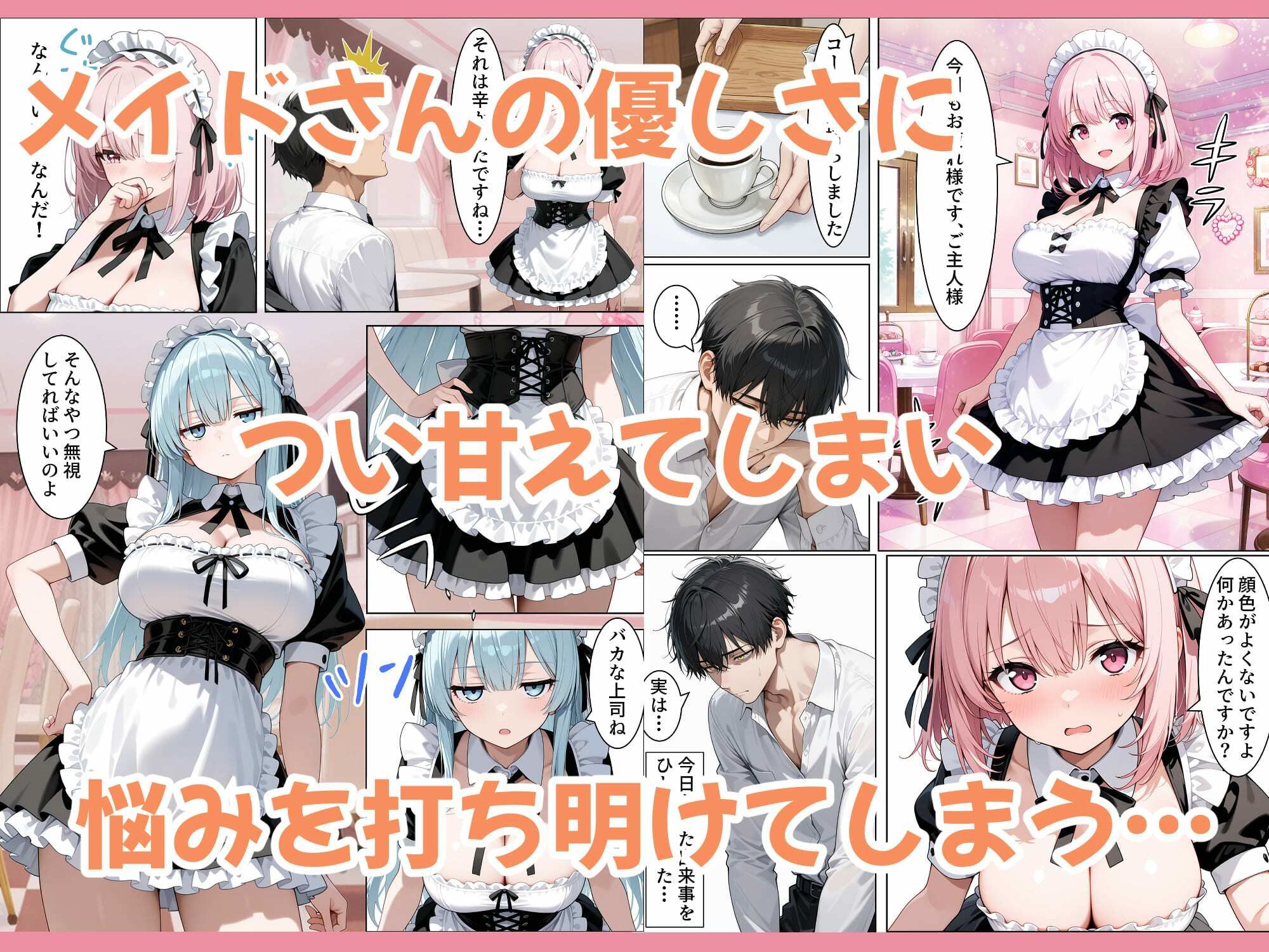 メイドカフェに行ったらゆるふわ巨乳メイドとジト目ツンデレバニーと中出しセックスすることになったんだが サンプル3ページ目