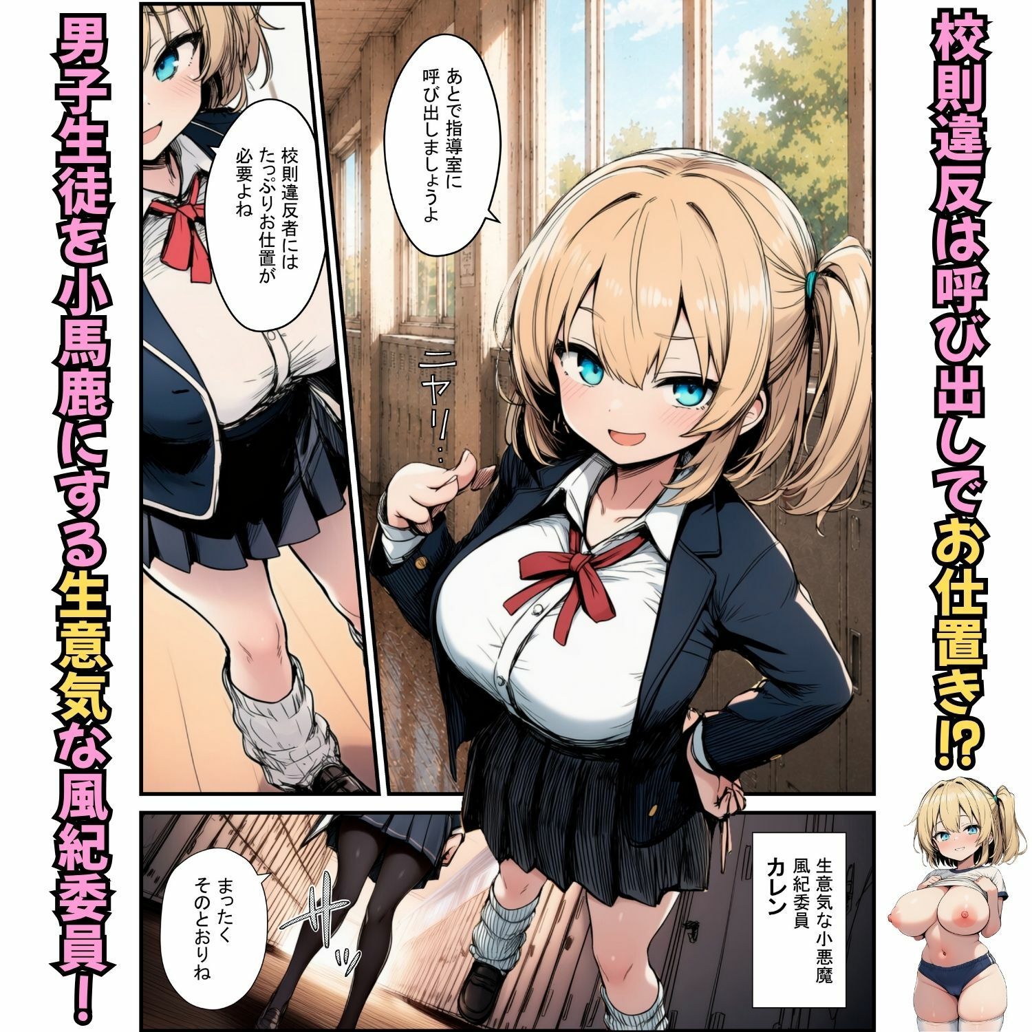 むっつり風紀委員が本性全開！過激コスプレでアヘ堕ち中出しハーレム サンプル2ページ目