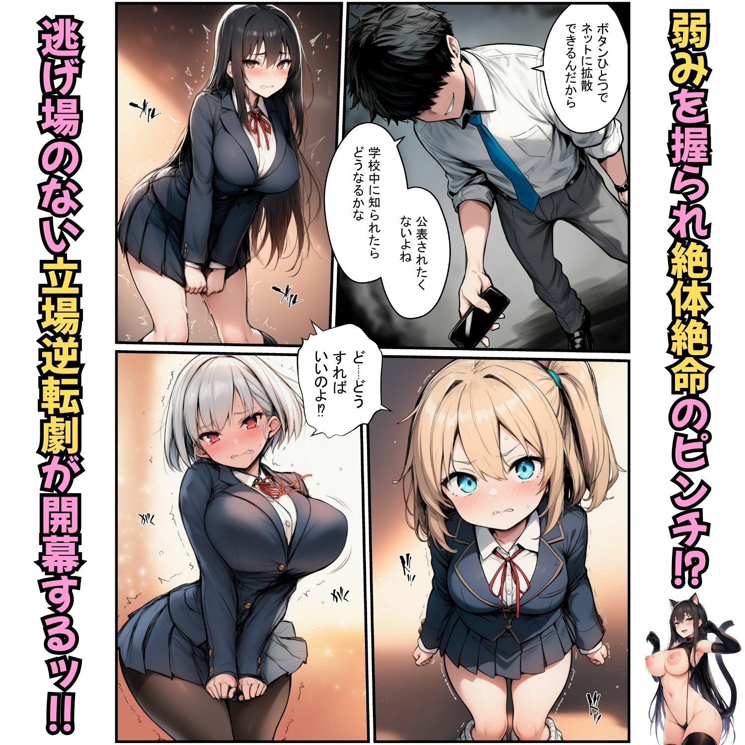 むっつり風紀委員が本性全開！過激コスプレでアヘ堕ち中出しハーレム サンプル4ページ目