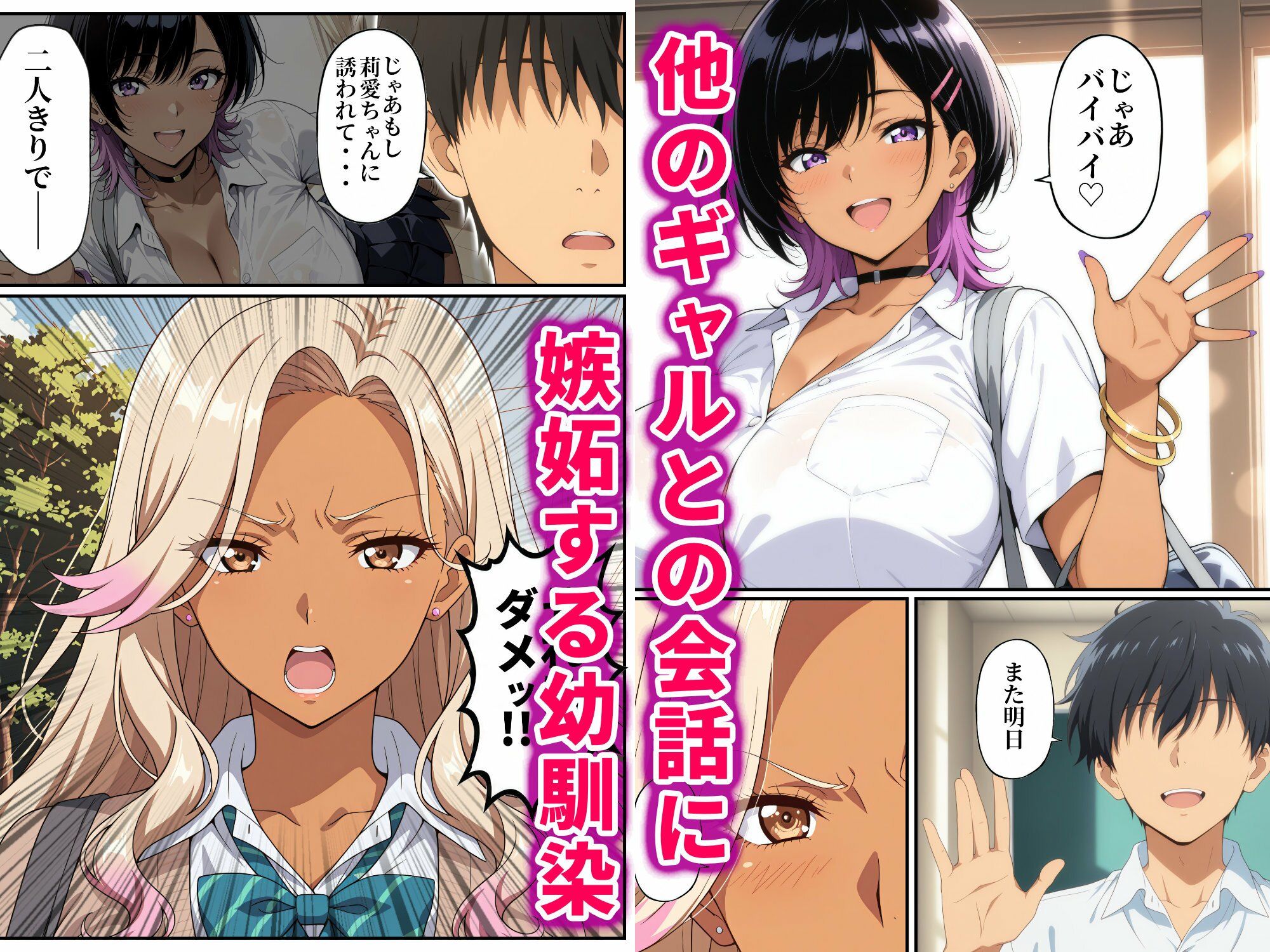 他の女と話してるだけで嫉妬してくるむっちりギャルとモーレツセックスした話 サンプル3ページ目