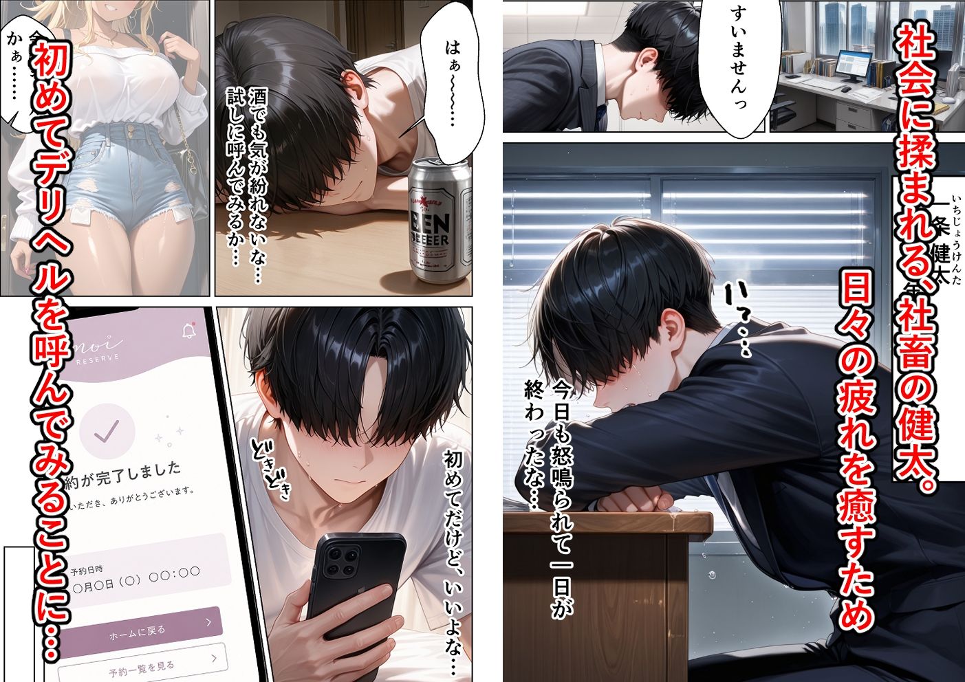 童貞社畜の俺がデリヘル呼んだらギャル妹と中出しセックスできた話 サンプル1ページ目