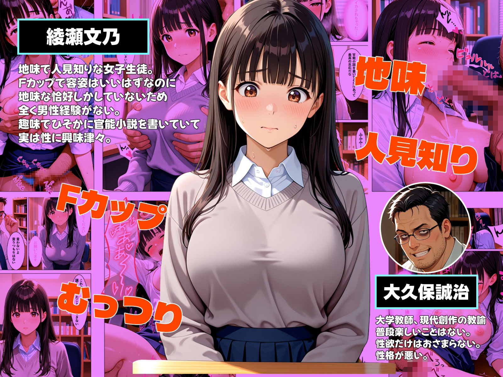 地味むっつり文学巨乳少女が官能小説を提出してしまい性奴●にさせられる話 サンプル1ページ目
