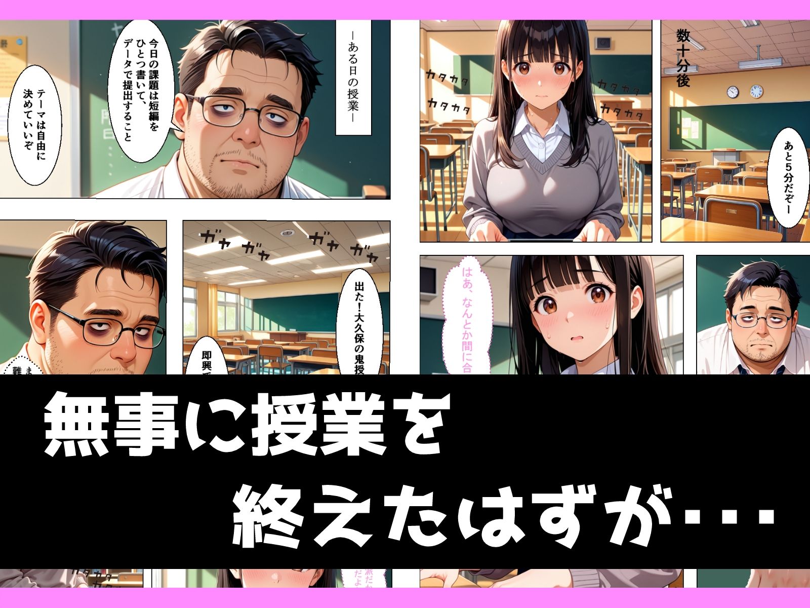 地味むっつり文学巨乳少女が官能小説を提出してしまい性奴●にさせられる話 サンプル3ページ目