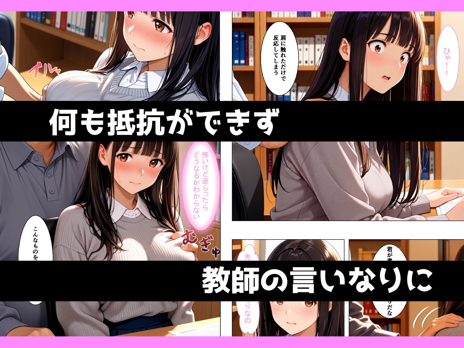 地味むっつり文学巨乳少女が官能小説を提出してしまい性奴●にさせられる話 サンプル6ページ目